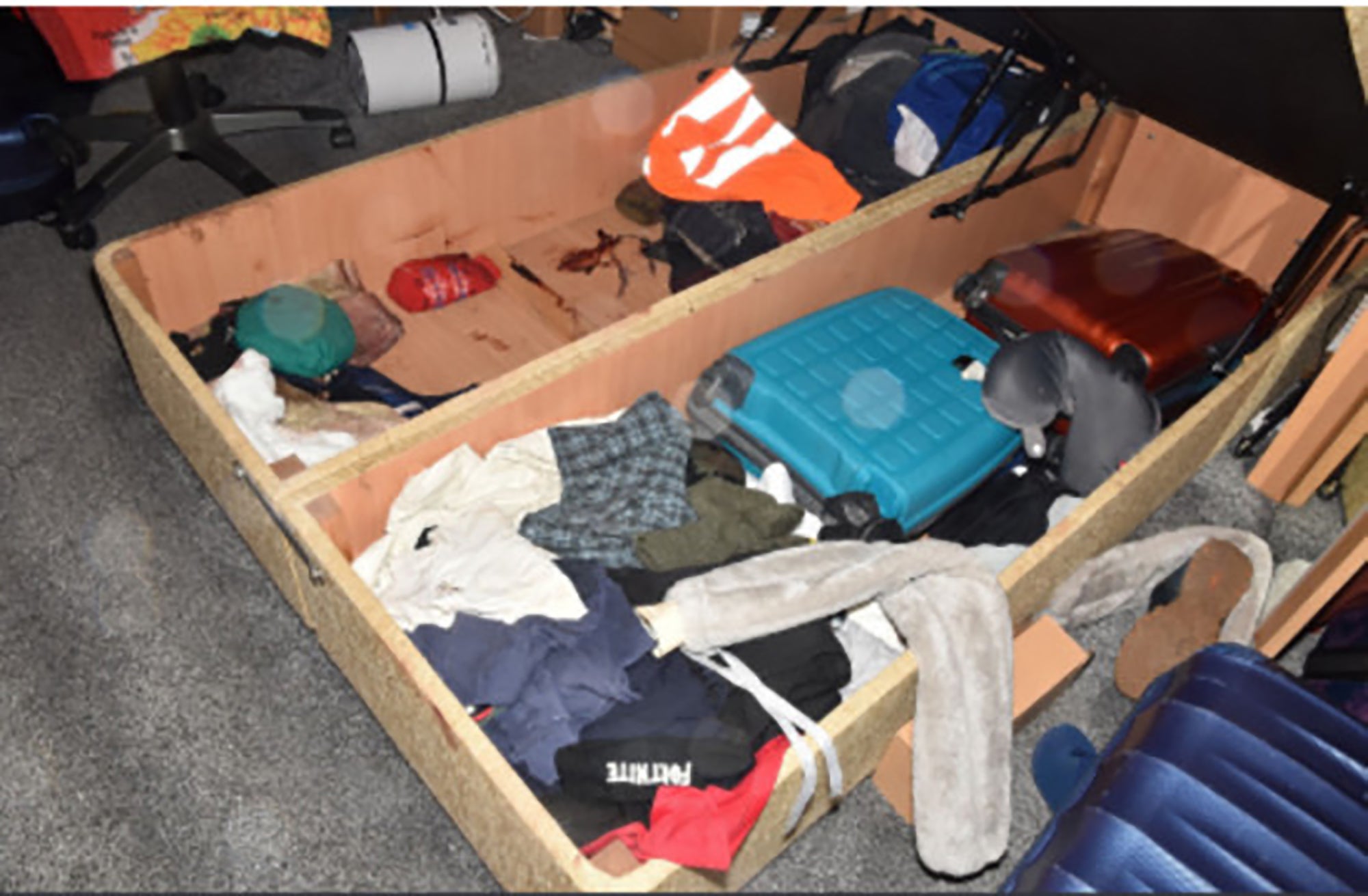 The divan bed in which Longworth’s body was found