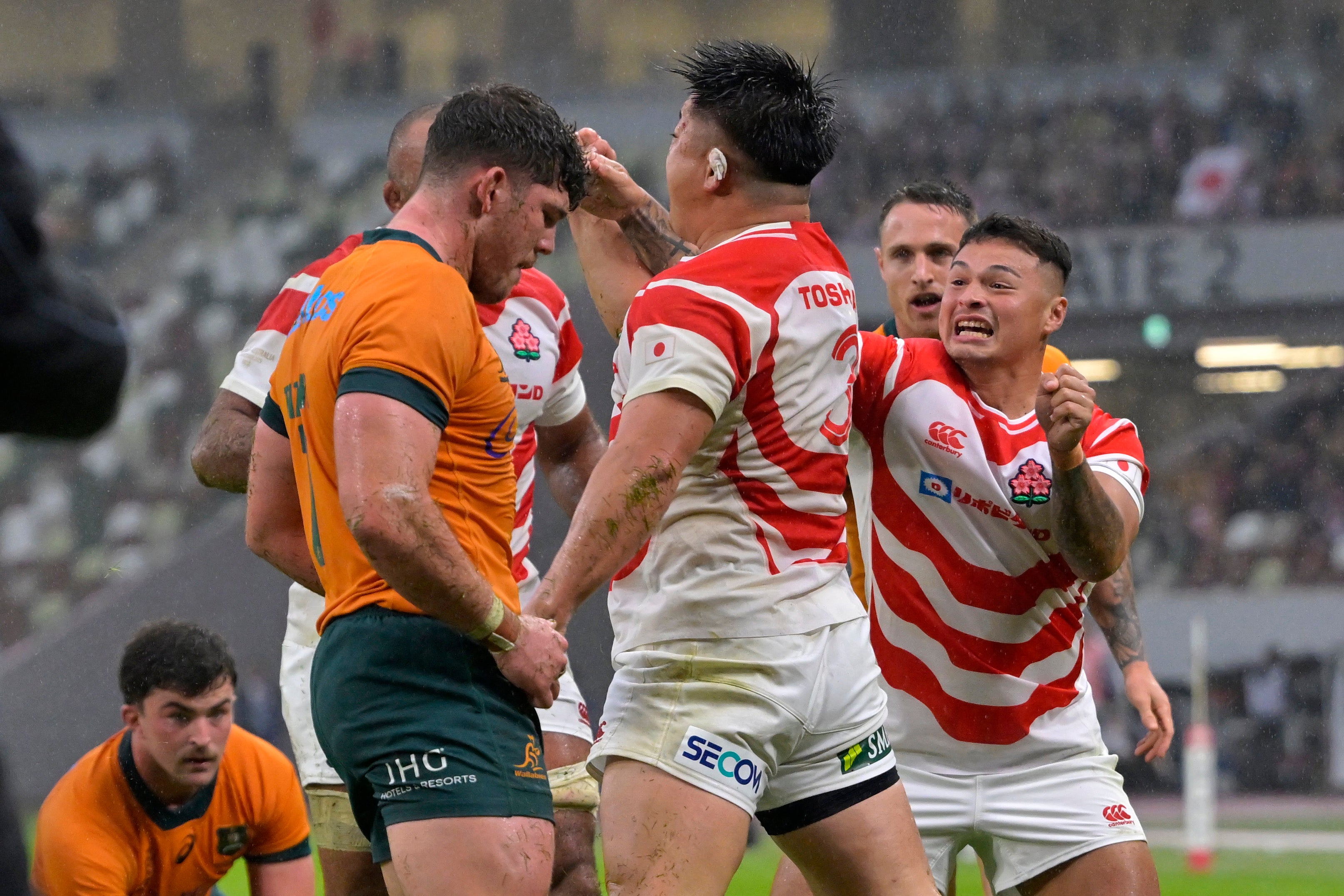 Shuhei Takeuchi’s try couldn’t stop the Brave Blossoms falling to defeat