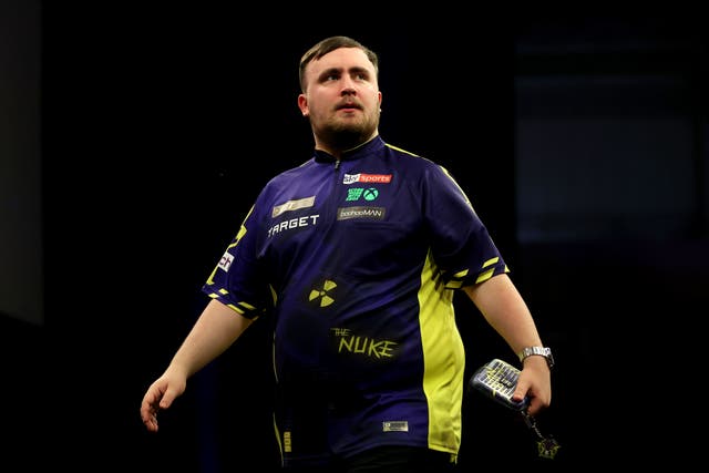 Luke Littler crashed out of the European Championship after a second-round defeat to James Wade (Nigel French/PA)