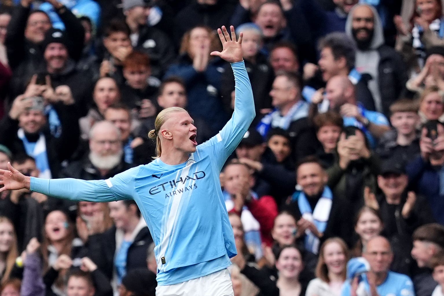 Erling Haaland has made a stunning start to the season (Martin Rickett/PA)