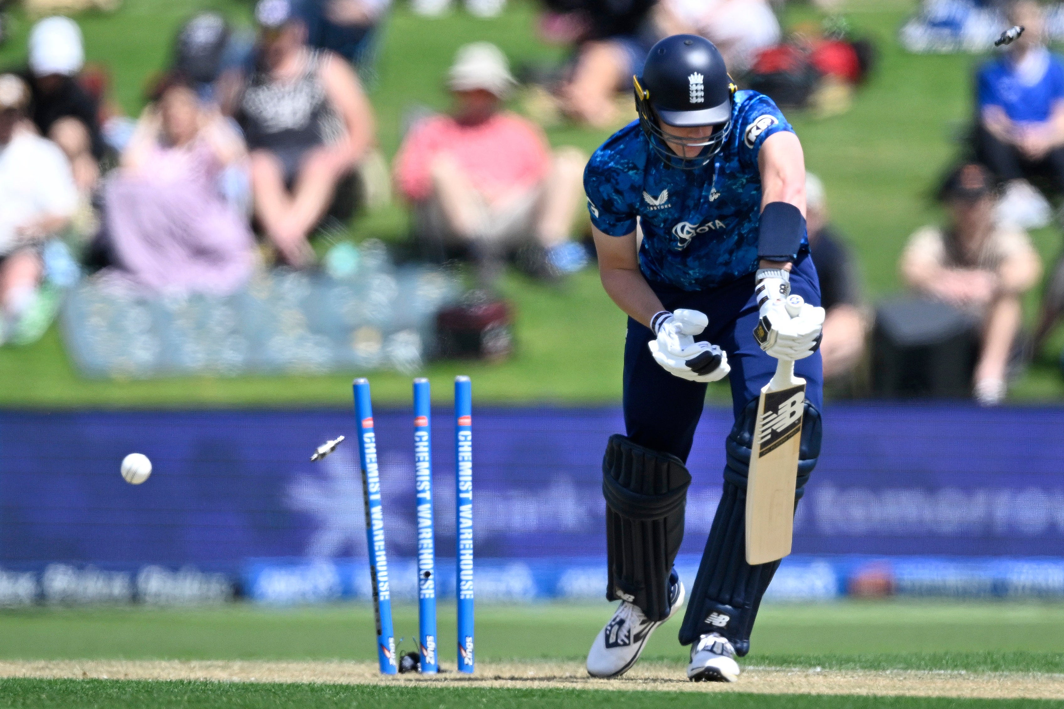 Jamie Smith is bowled by Matt Henry (Andrew Cornaga/AP)