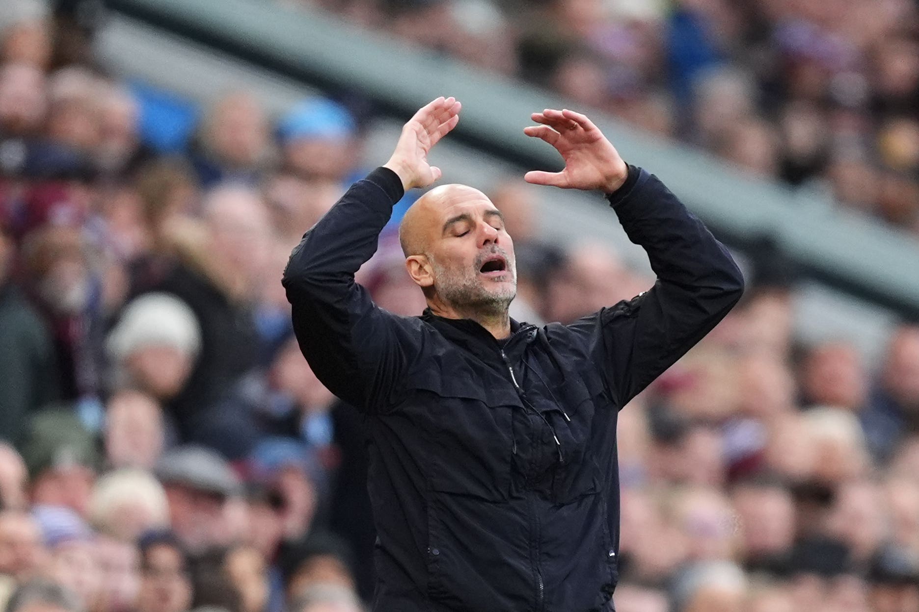 Manchester City manager Pep Guardiola says there is plenty of football to be played in the Premier League (PA)