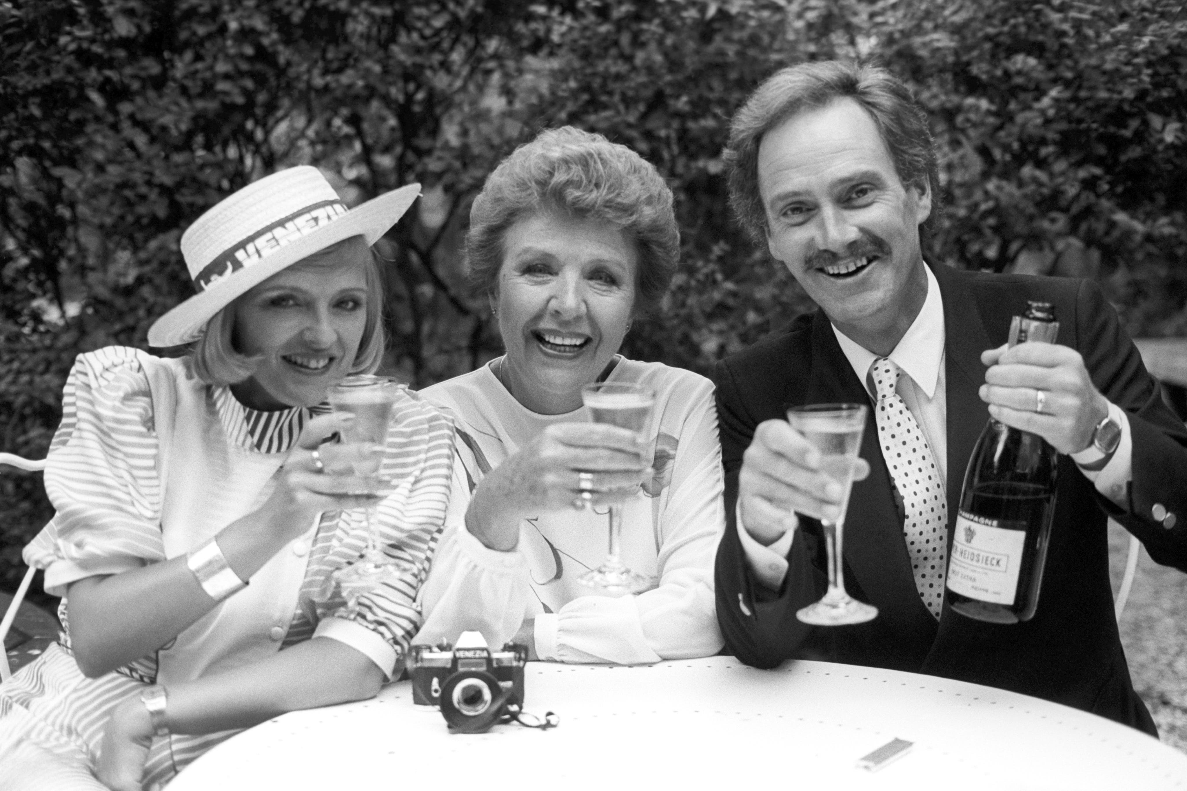 Tony Adams with his Crossroads co-stars Noele Gordon and Jane Rossington