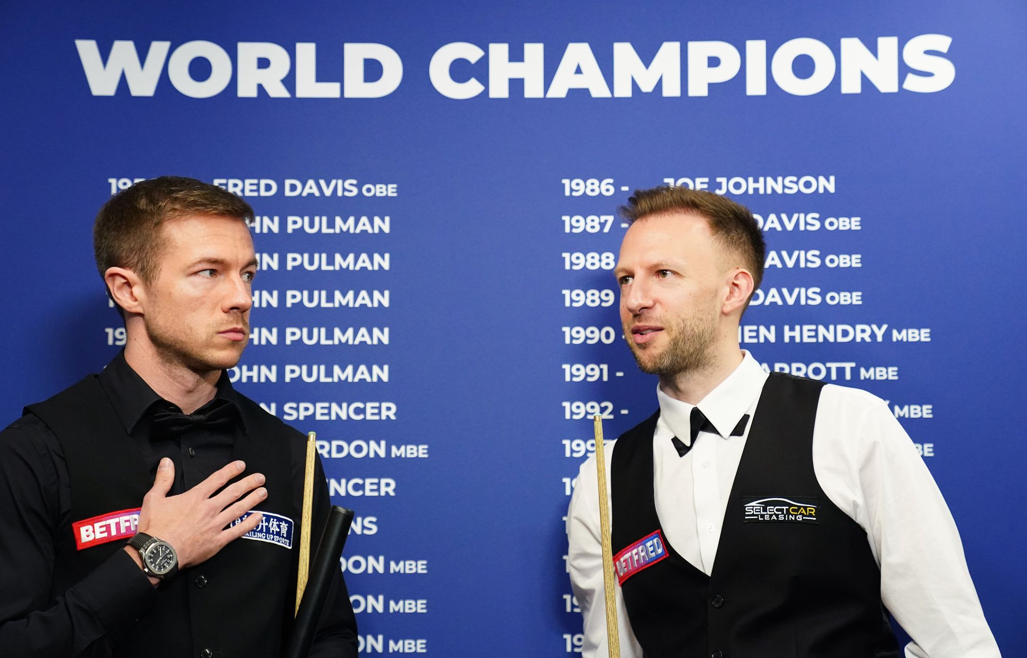 Jack Lisowski (left) and Judd Trump (right) are great friends off the snooker table