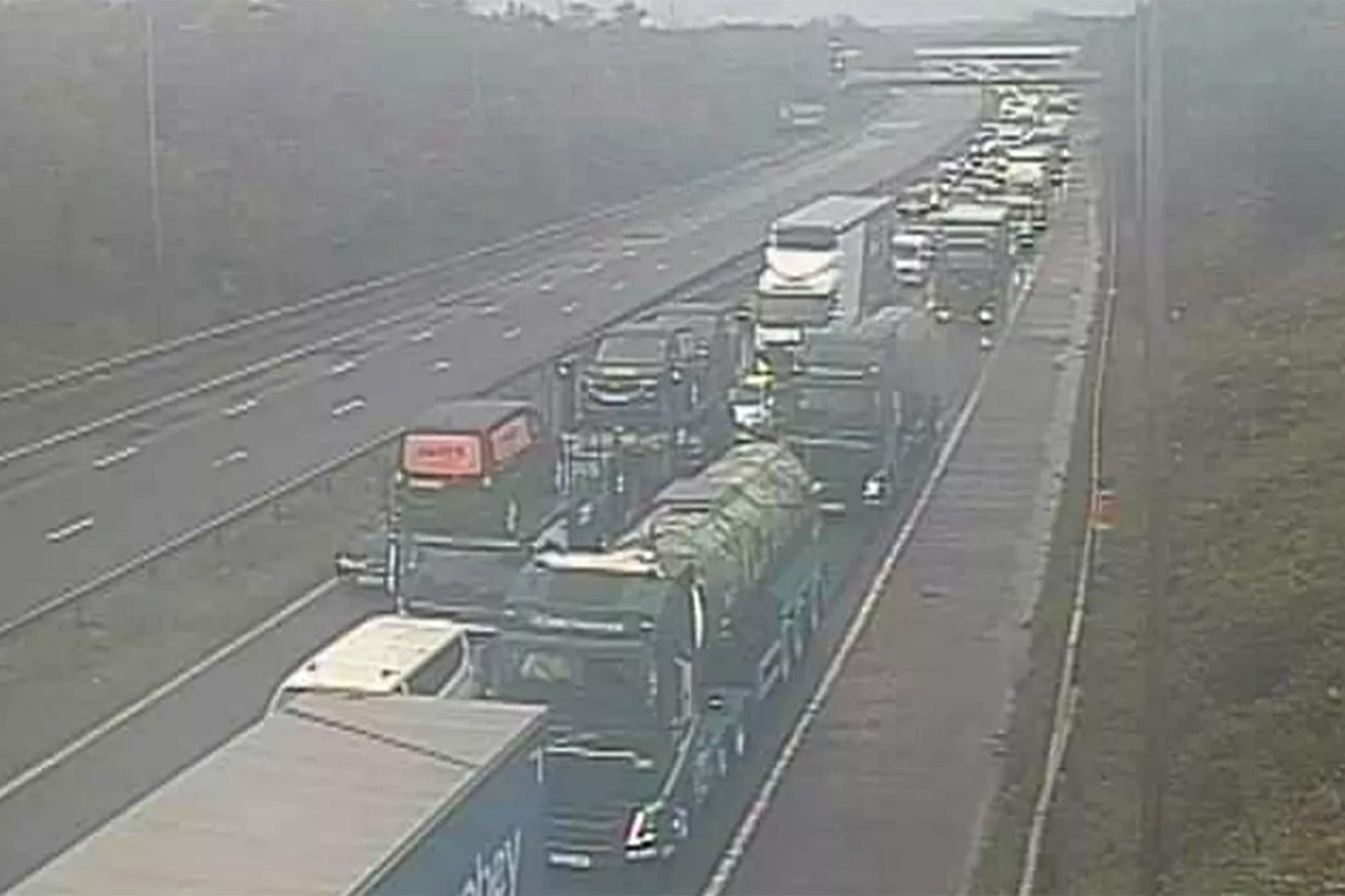The crash closed the M6 motorway