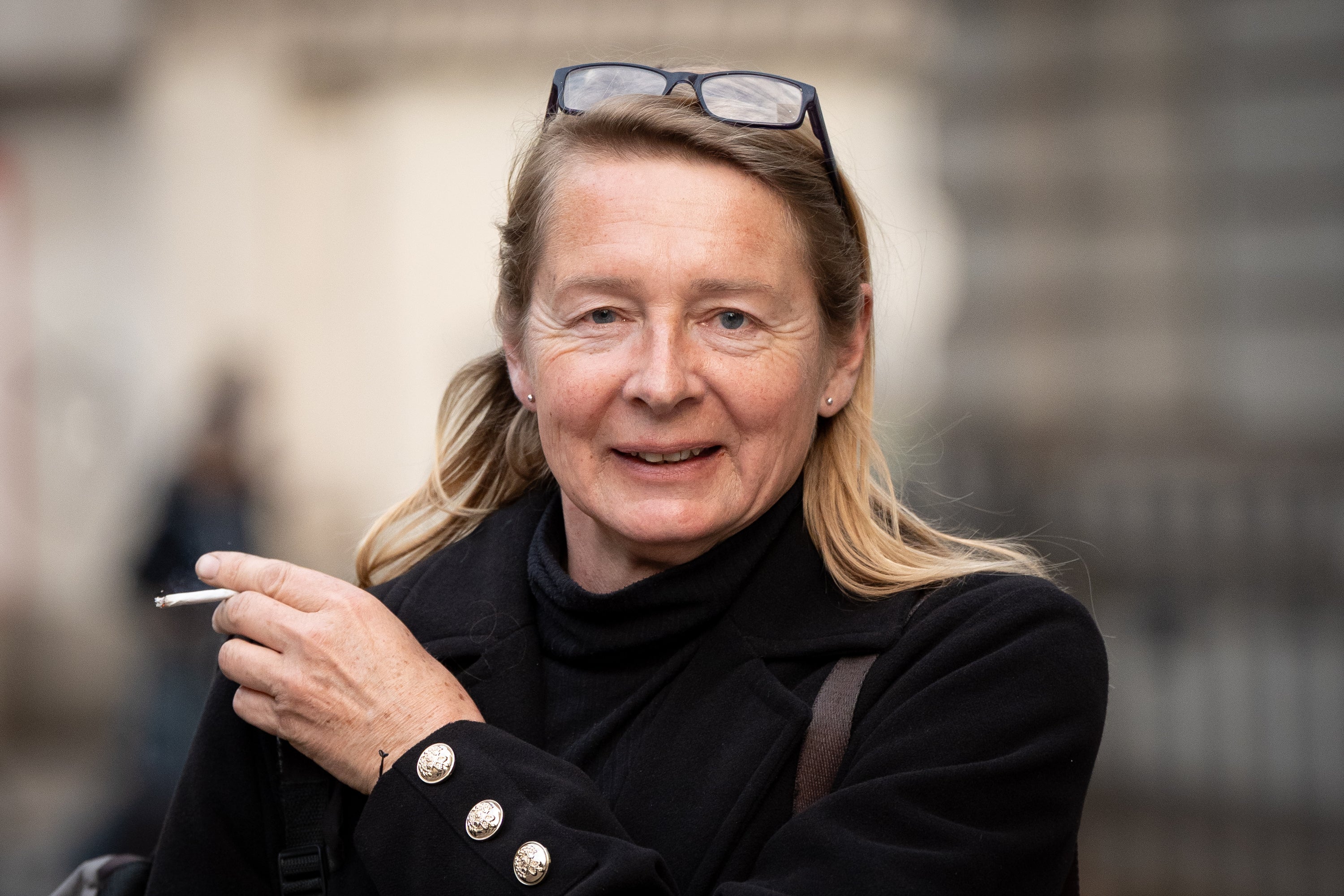 Tracey Smith, 58, outside Westminster Magistrates' Court