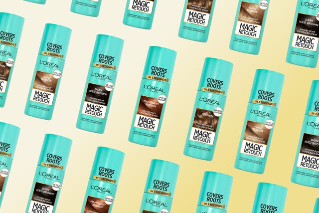 <p>The quick fix spray is available in nine different hues</p>