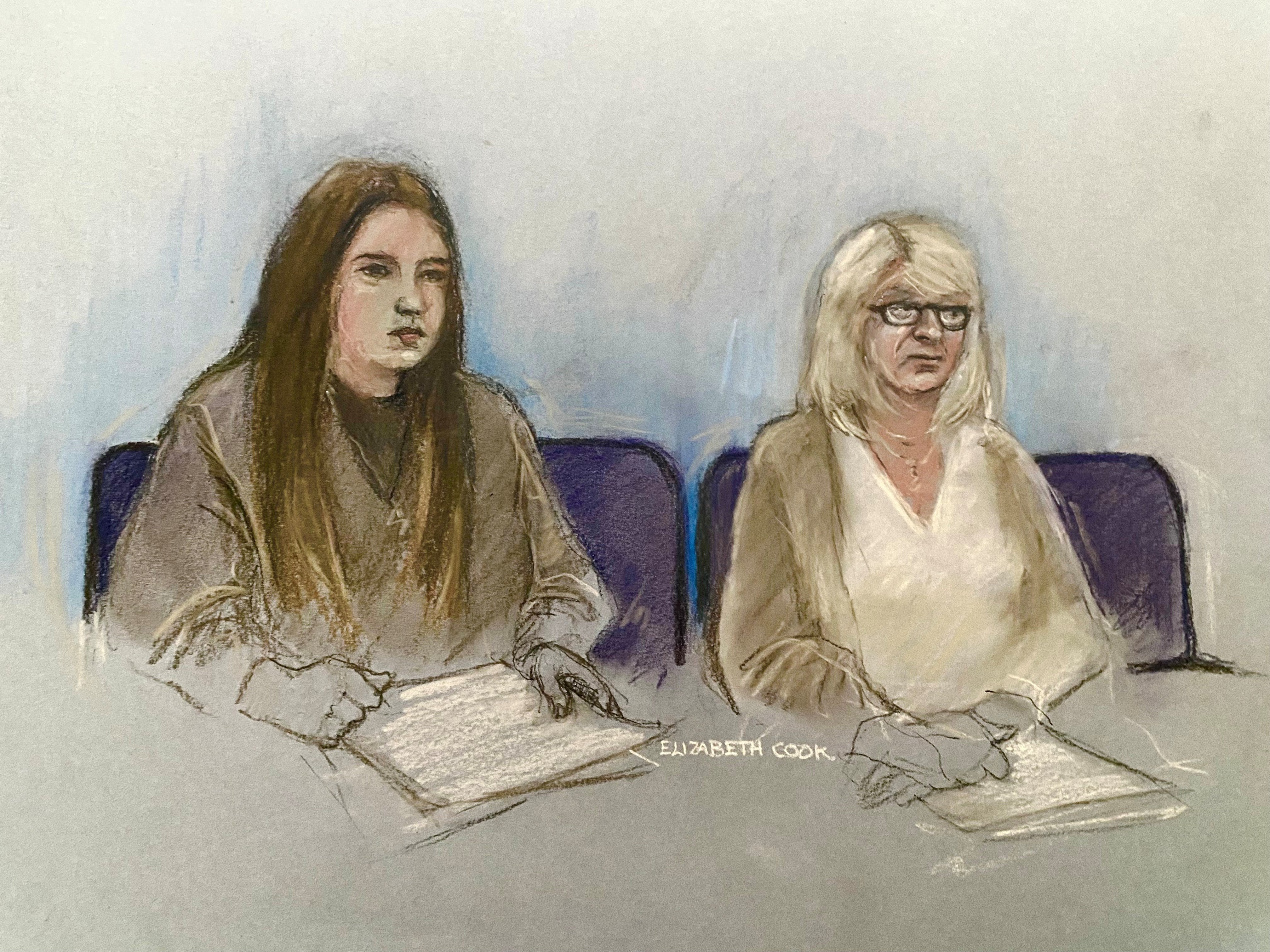 Julia Wandelt (left) and Karen Spragg are on trial at Leicester Crown Court (Elizabeth Cook/PA)