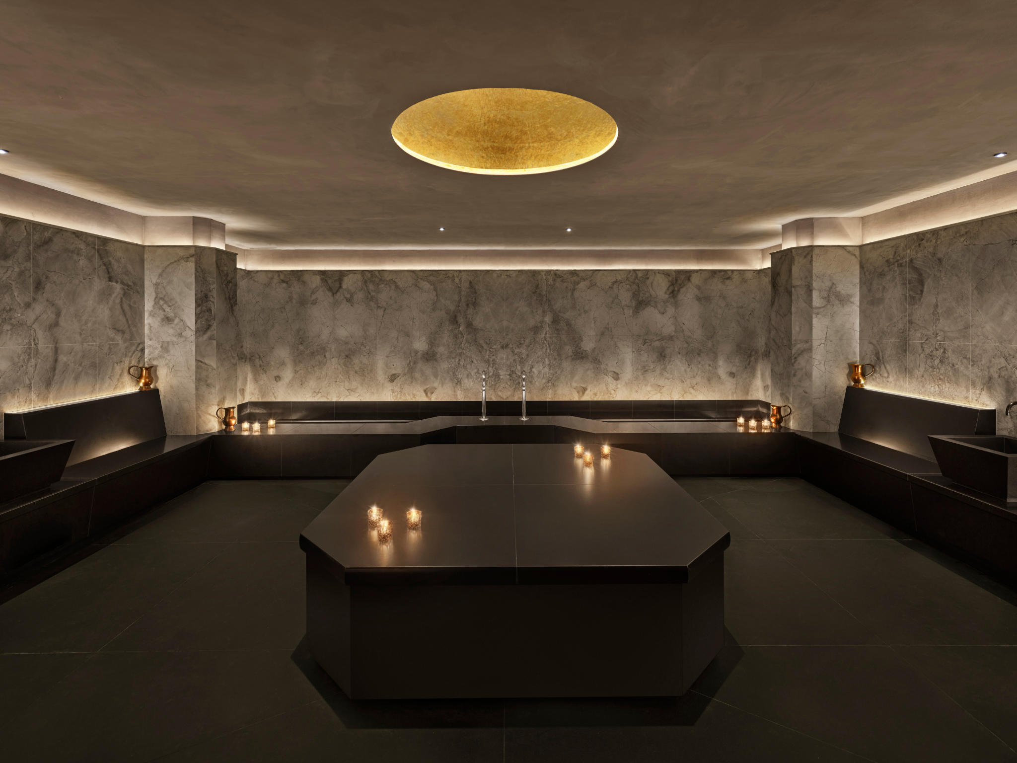 The spa offers a soothing circuit complete with a sauna, hamam and treatment rooms