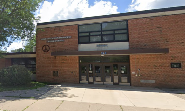 Whitehorse Middle School in Madison, Wisconsin, shown here, is at the center of a scandal involving a mother's Facebook allegations