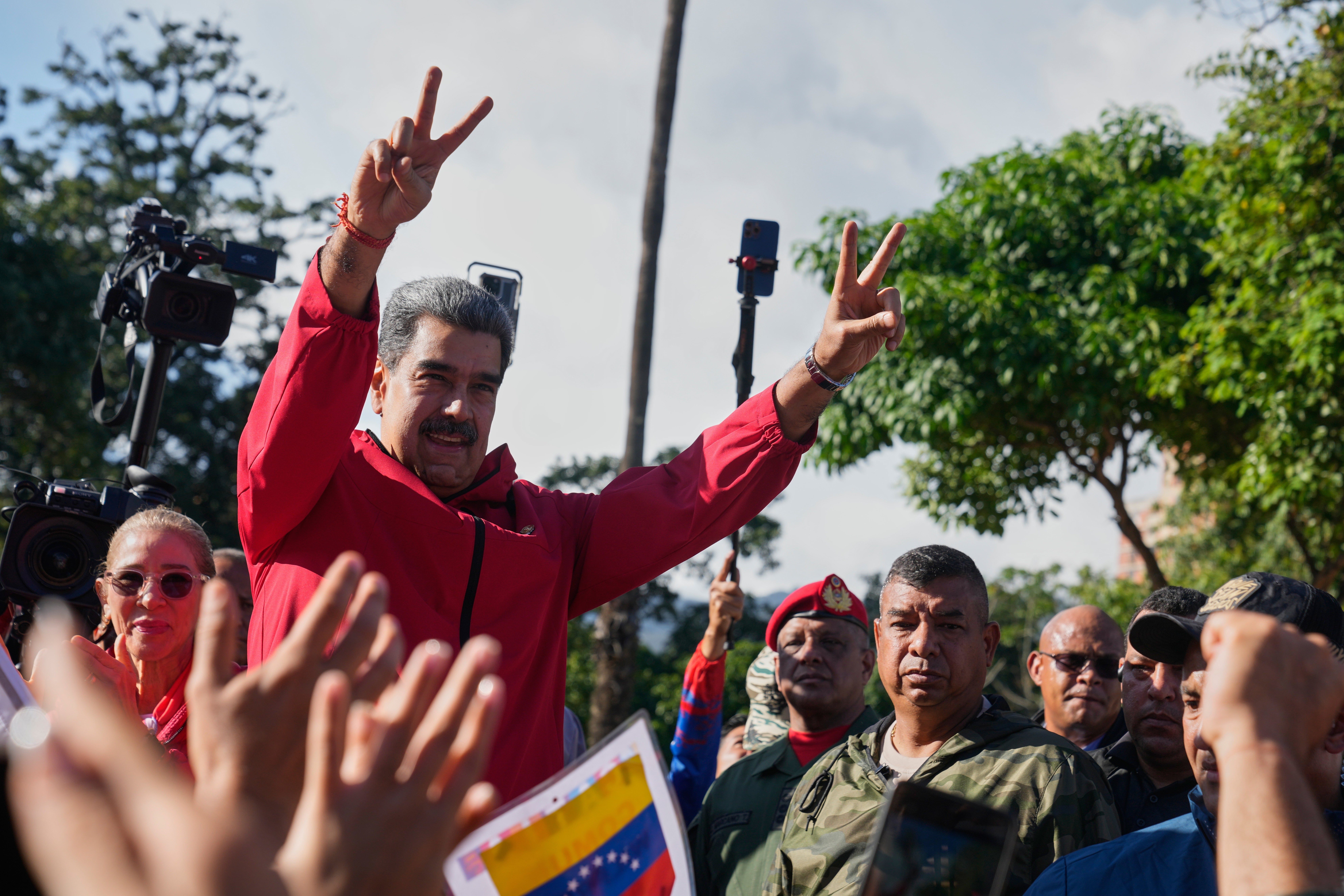 Venezuela believes the US is using a show of strength to displace president Nicolas Maduro (pictured)