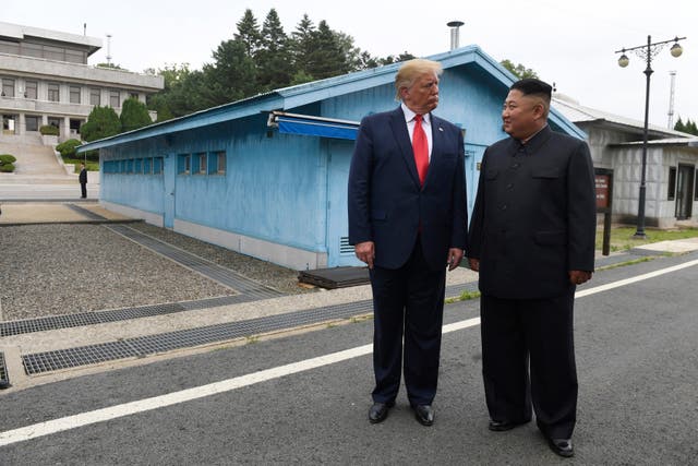 <p>Kim Jong Un has previously said he would be willing to meet Mr Trump if the US dropped “the absurd obsession with denuclearising us</p>