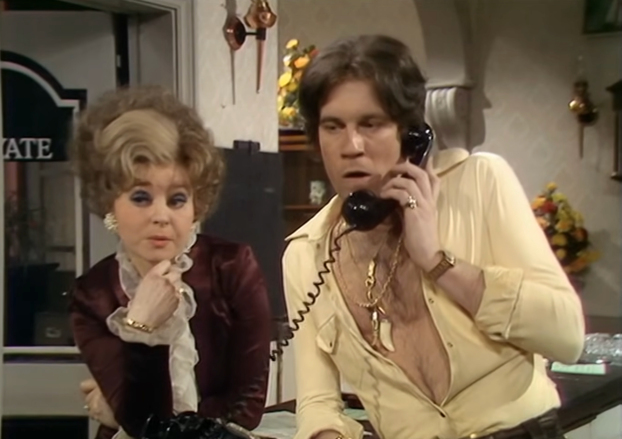 Prunella Scales as Sybil Fawlty in ‘Fawlty Towers’