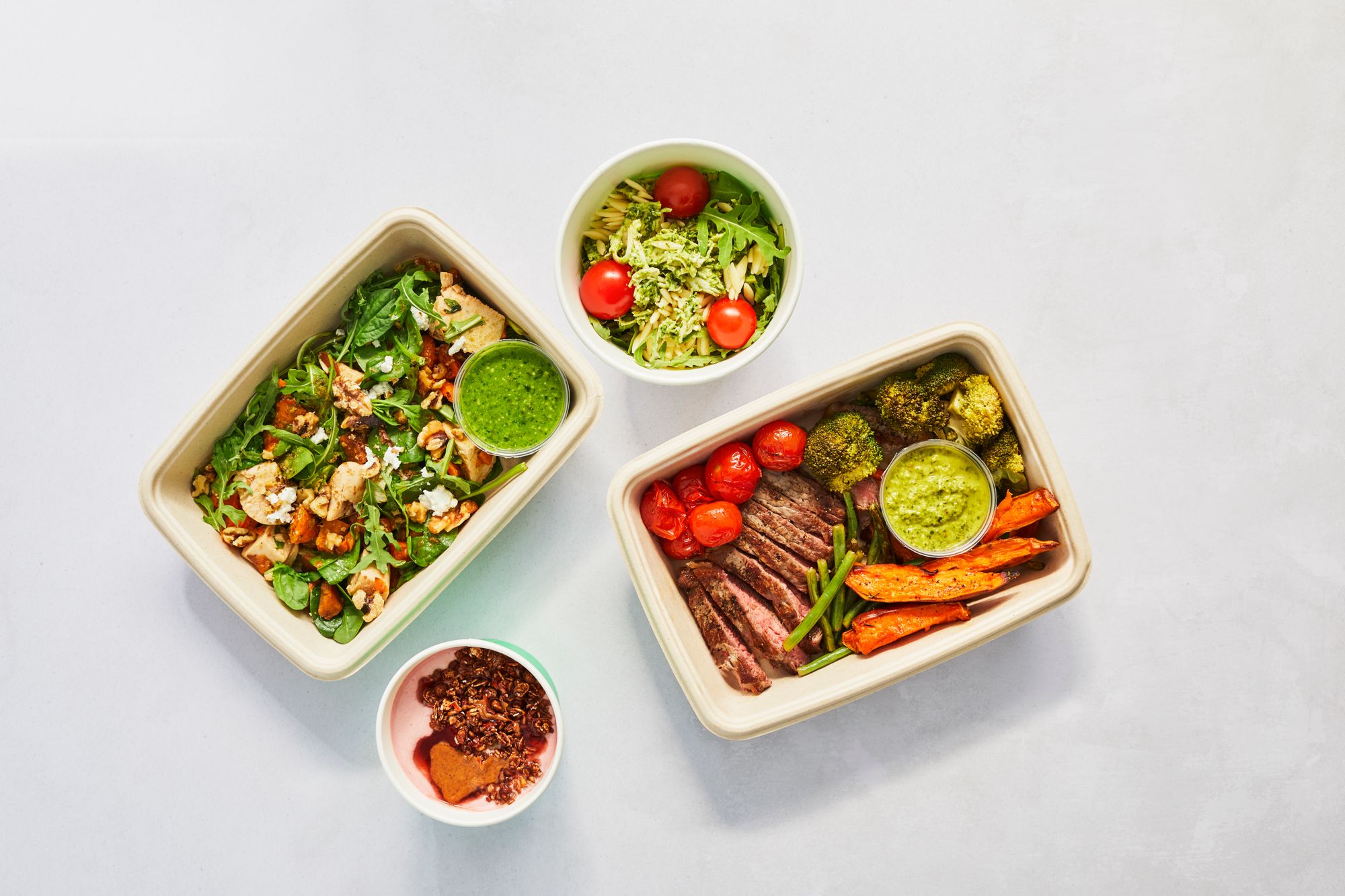 Meals from the Calo meal delivery service