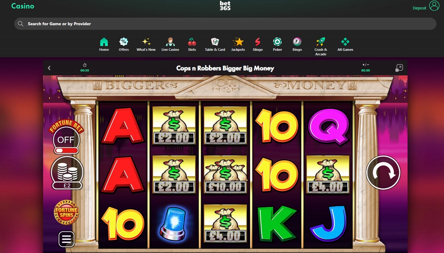 Bet365 have a great selection of classic and new online slots