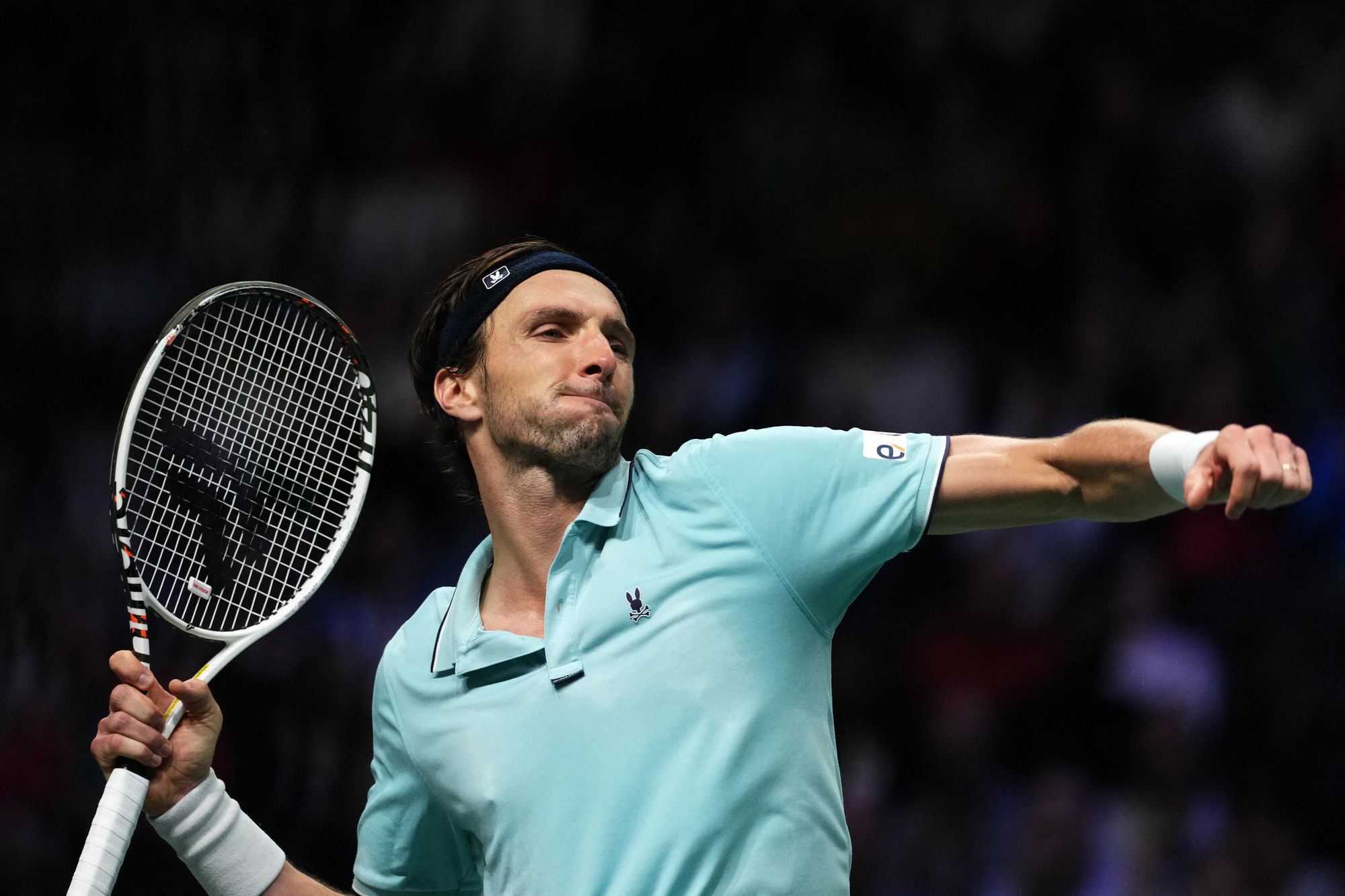 Arthur Rinderknech also won his first-round match at his home tournament