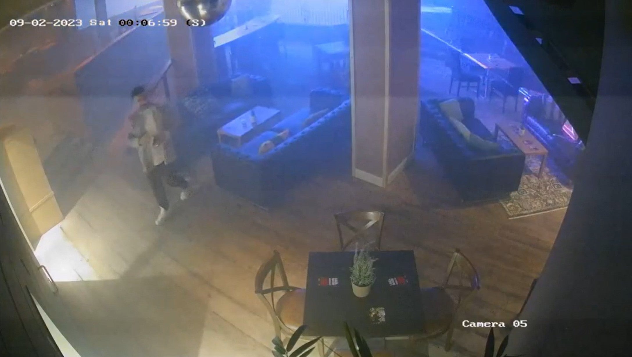 CCTV footage shows Baki at a nightclub in Kirkcaldy, Fife