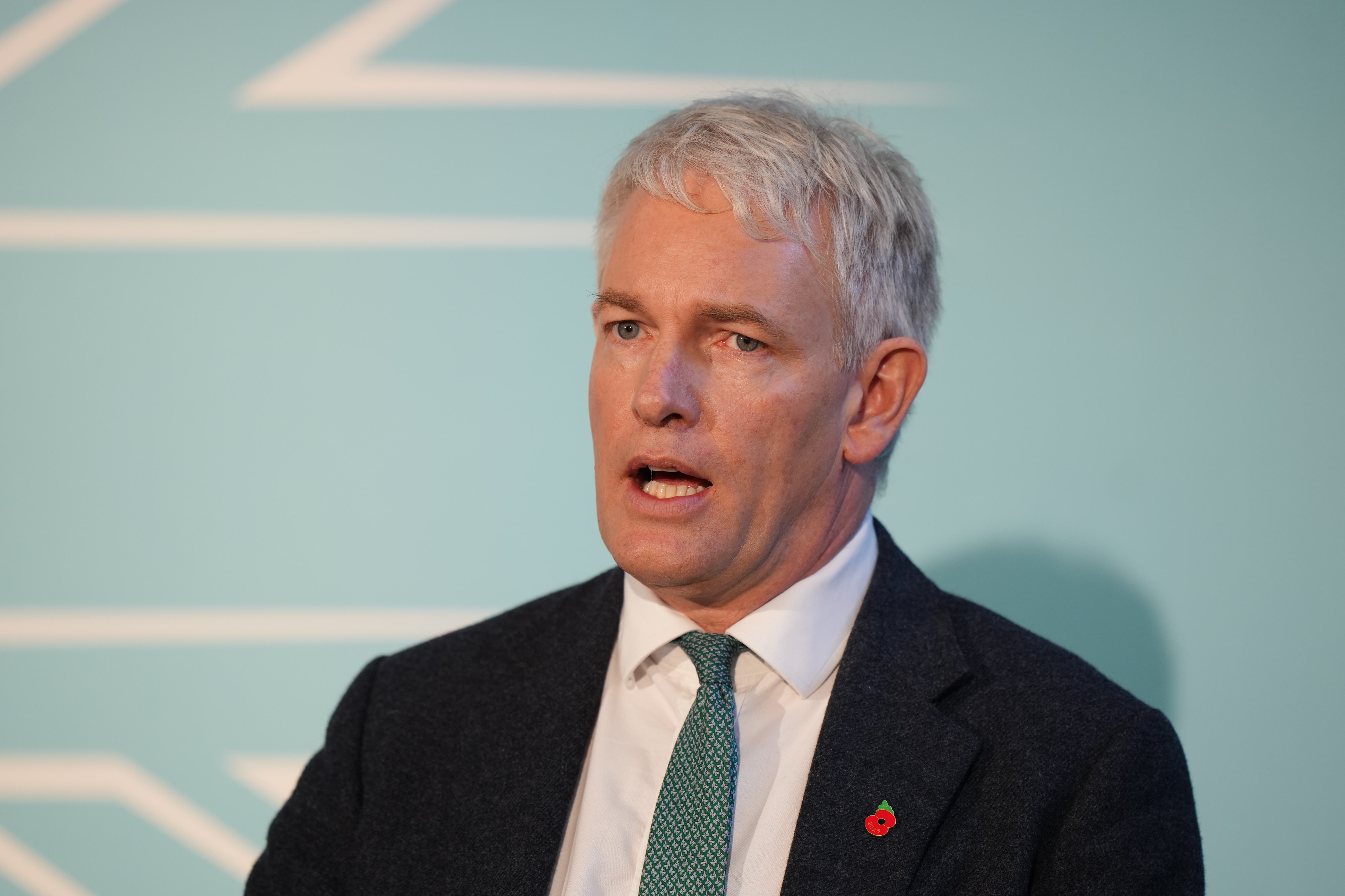 Danny Kruger speaking during a Reform UK press conference at Church House Westminster in London (Ben Whitley/PA)