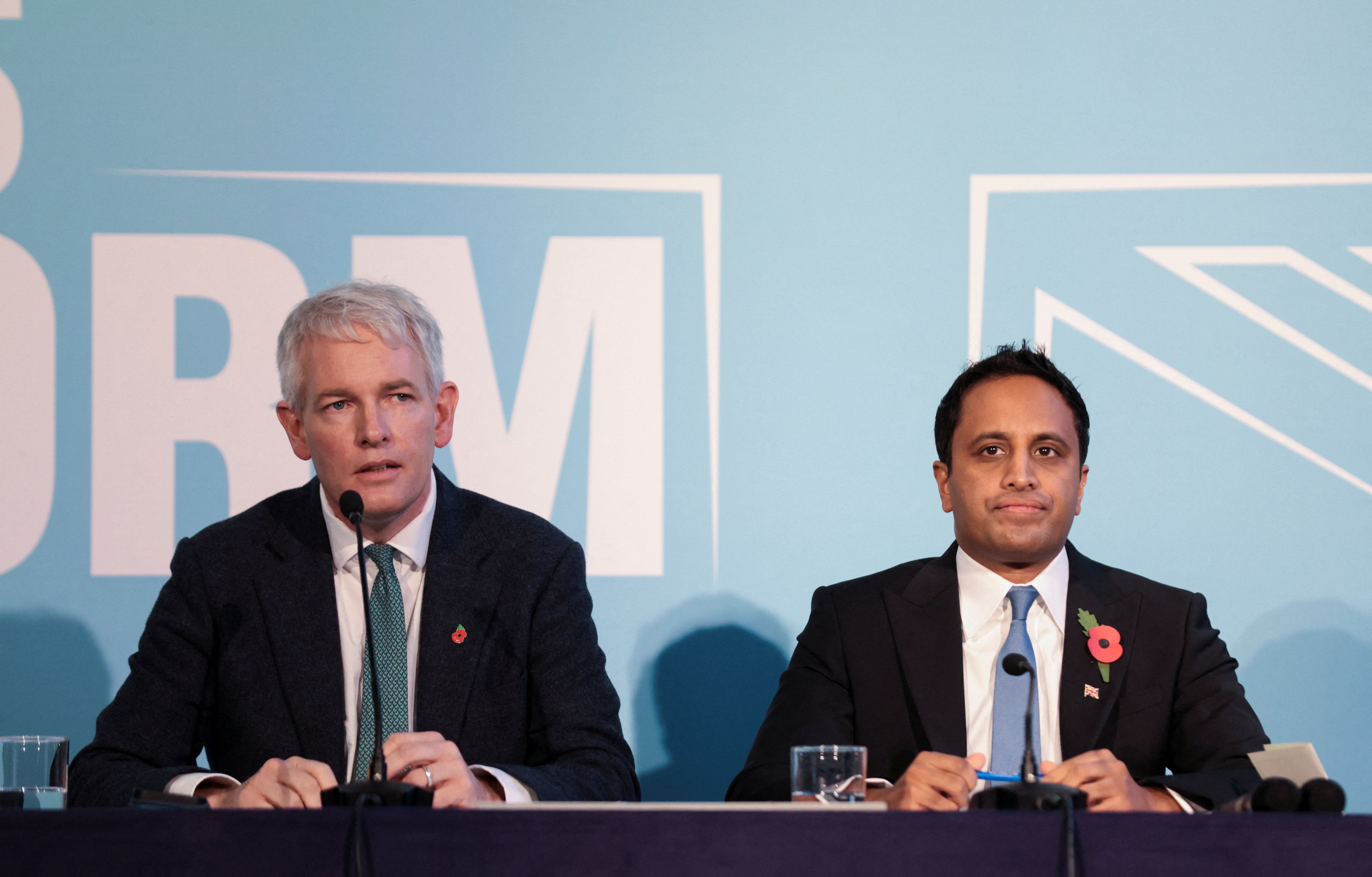 Danny Kruger, left, defected from the Conservative Party to join Reform