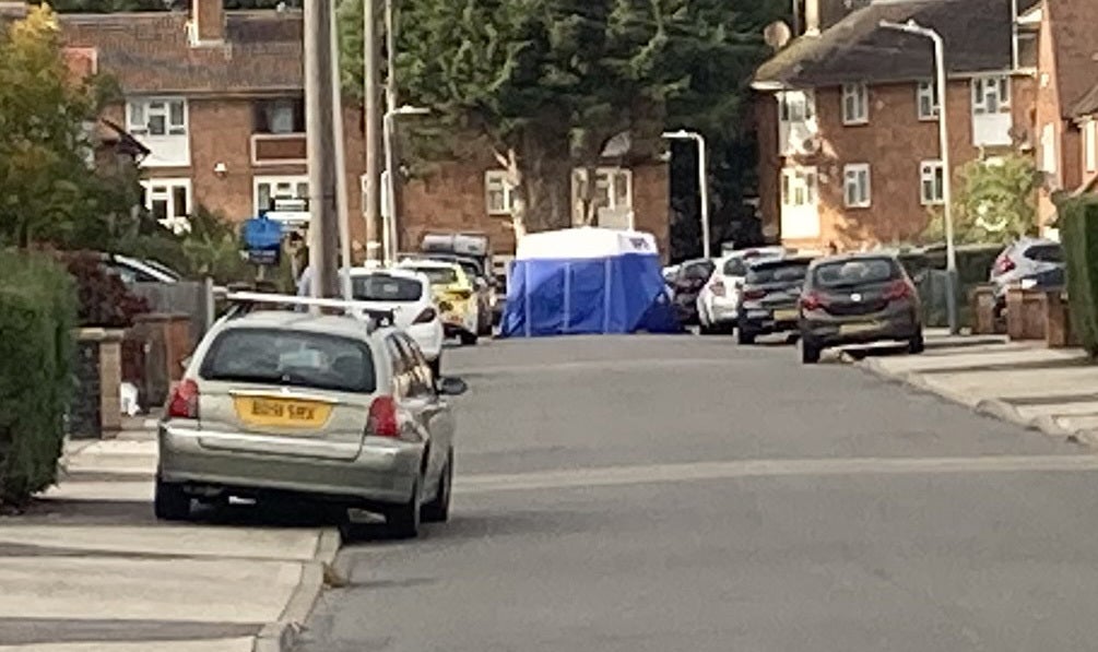 The scene in Midhurst Gardens, Uxbridge