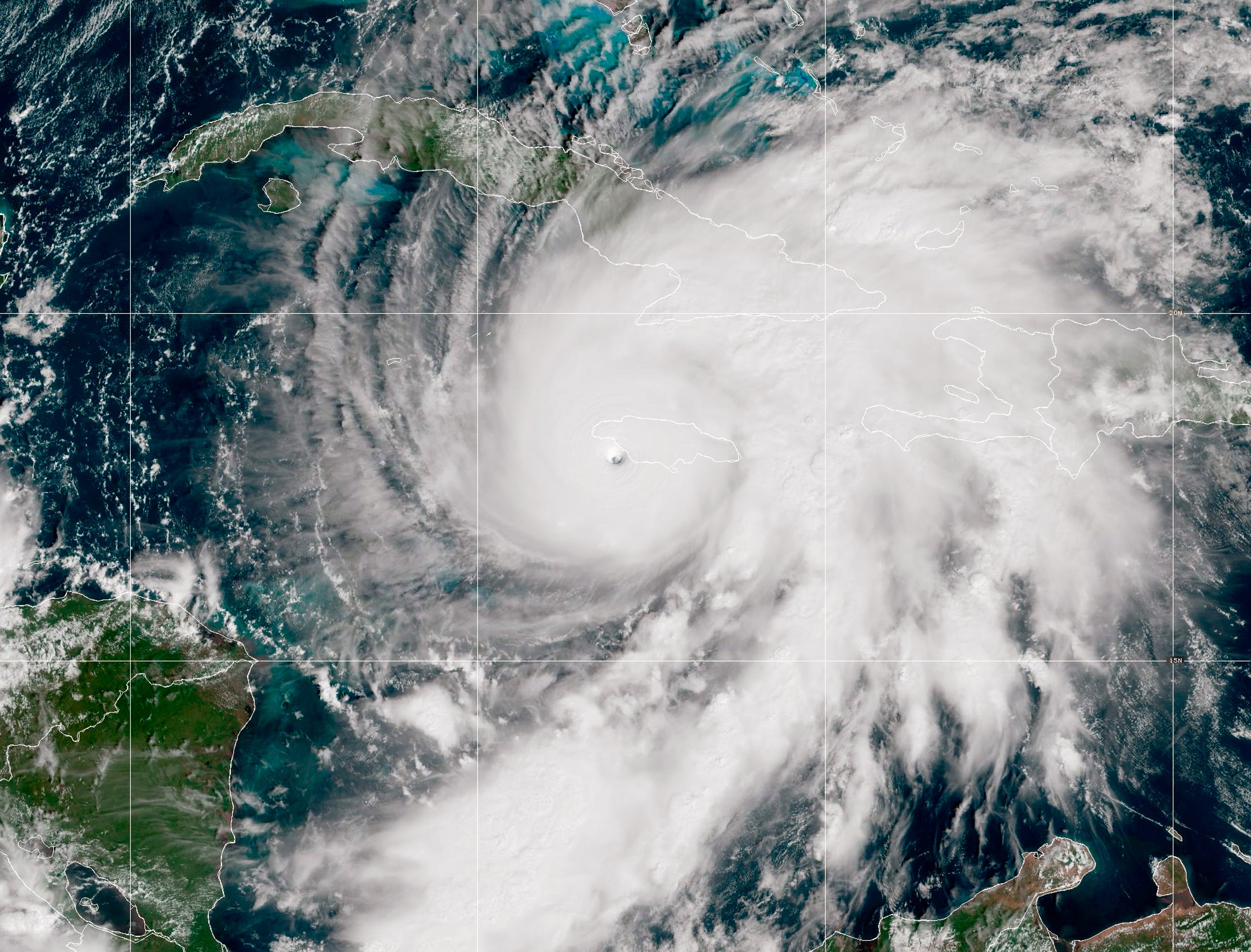 Hurricane Melissa churns through the Caribbean Sea