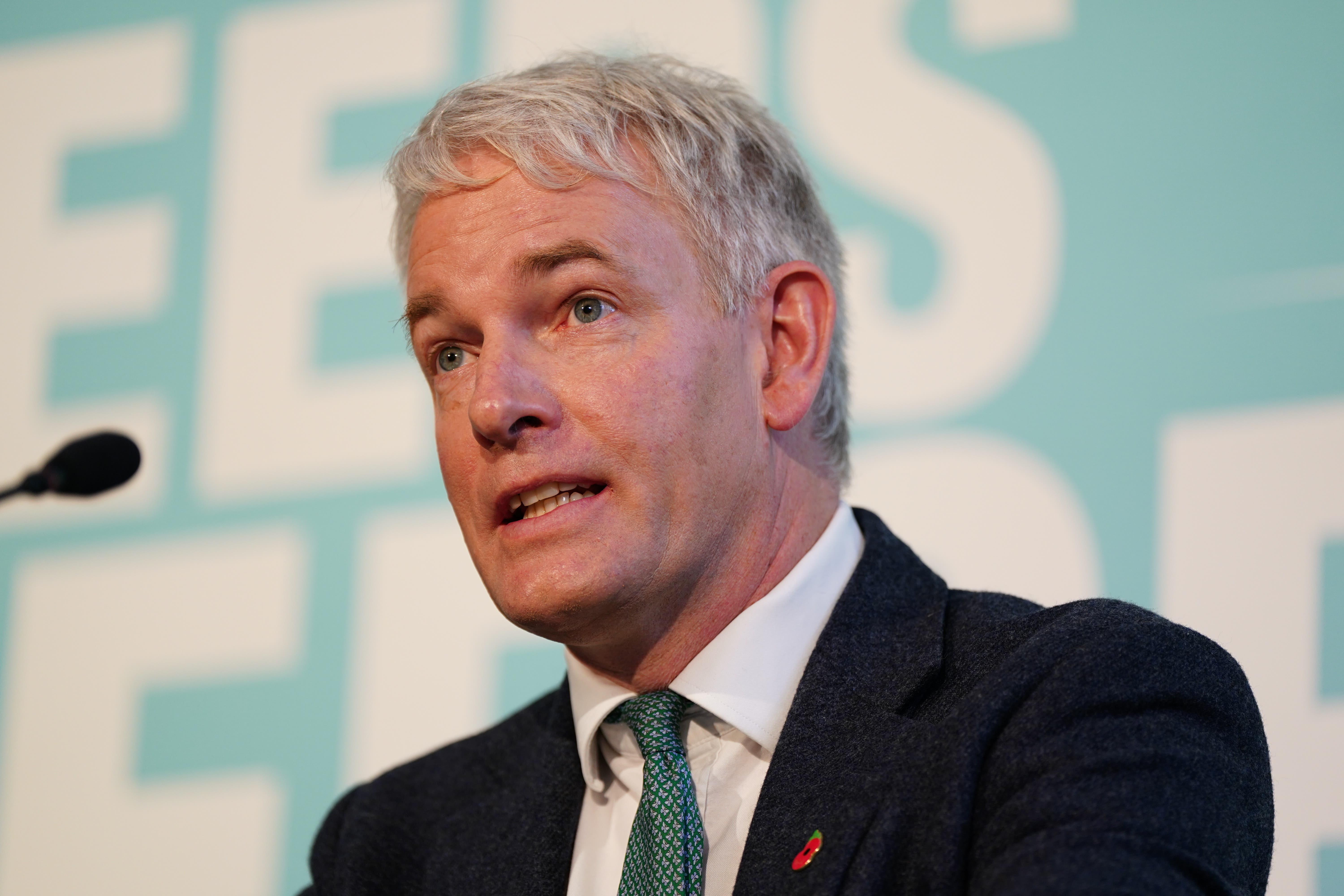 Danny Kruger speaking during a Reform UK press conference at Church House Westminster in London (Ben Whitley/PA)