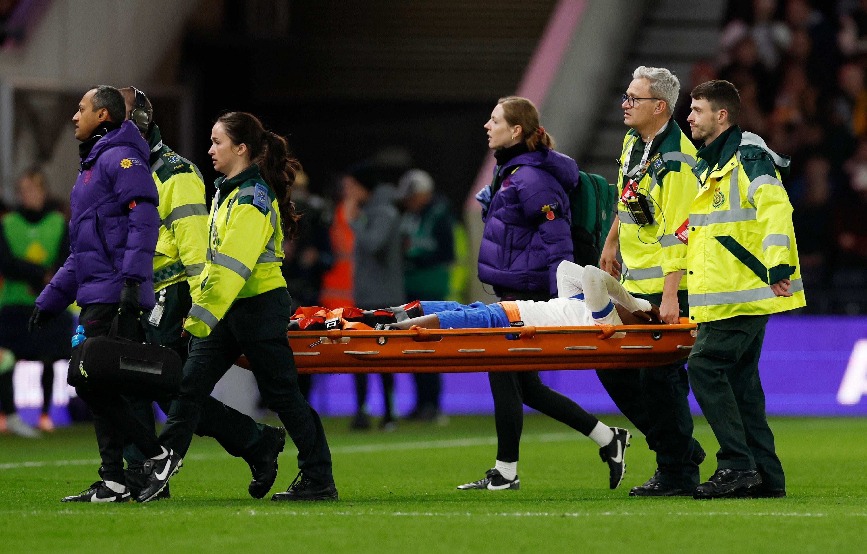 Lionesses hero Michelle Agyemang stretchered off after ‘awful’ injury against Australia