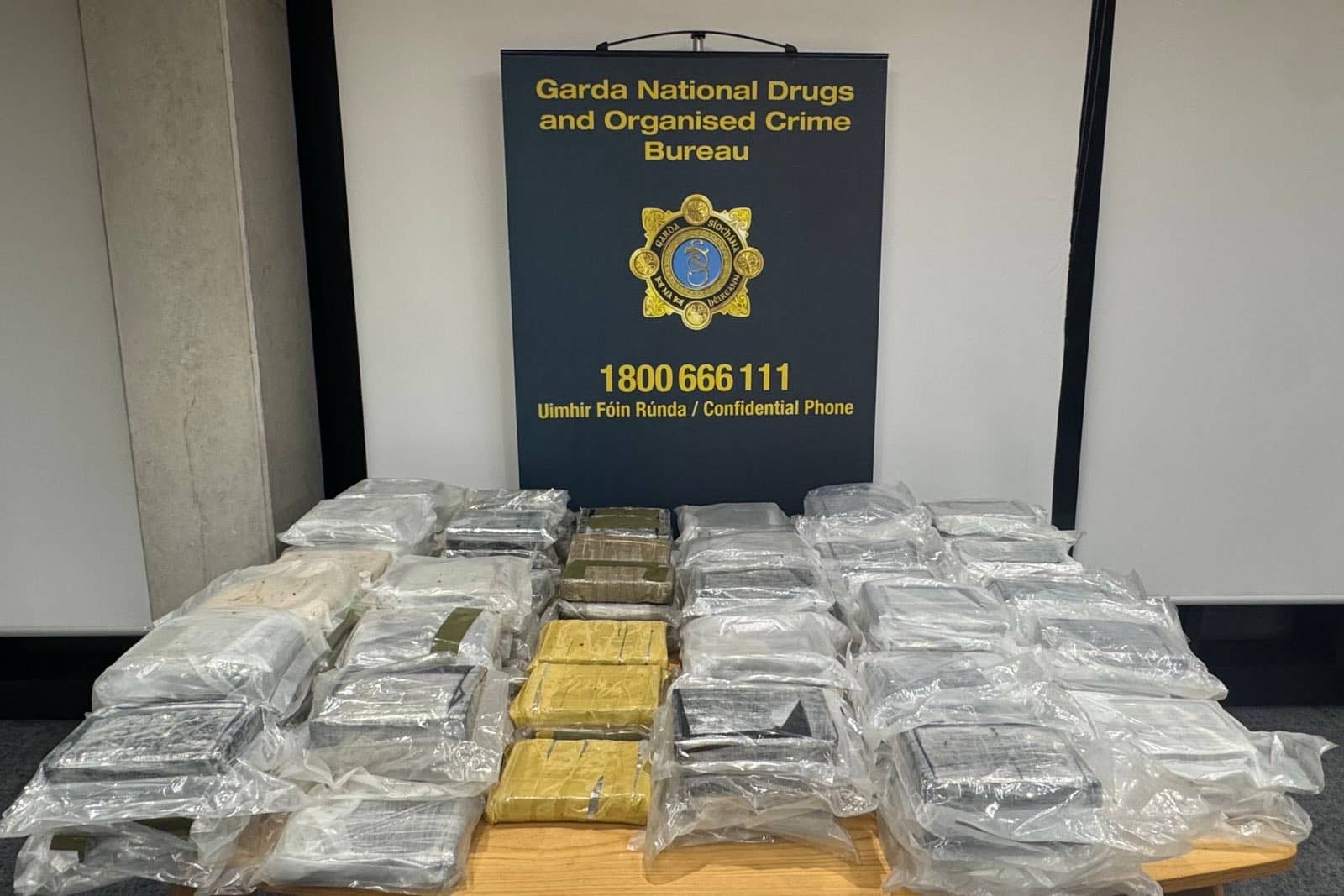 Irish police seized 116 kilos of the substance along with electronic devices (An Garda Siochana/PA)