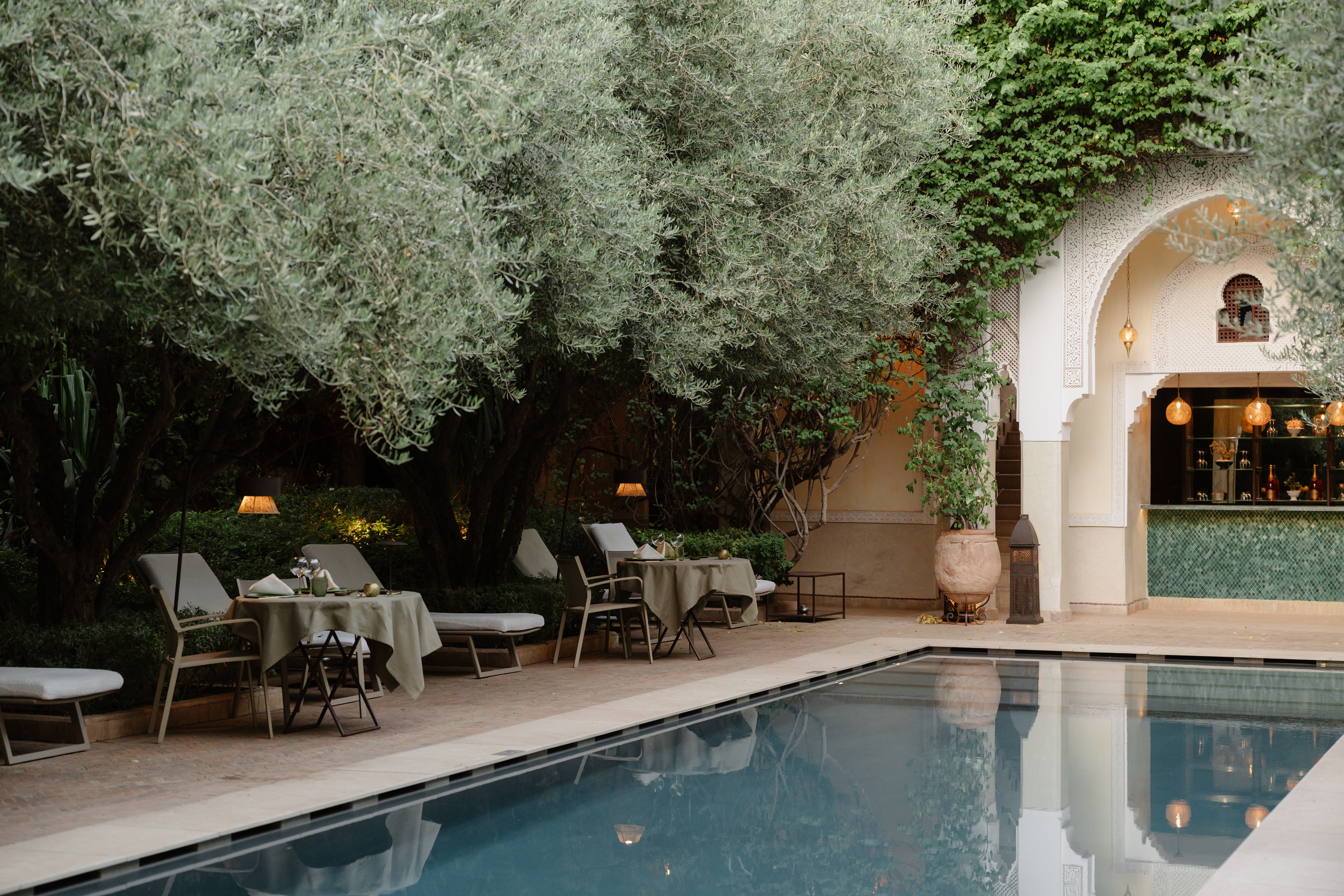 Relax next to one of three pools at Villa des Orangers