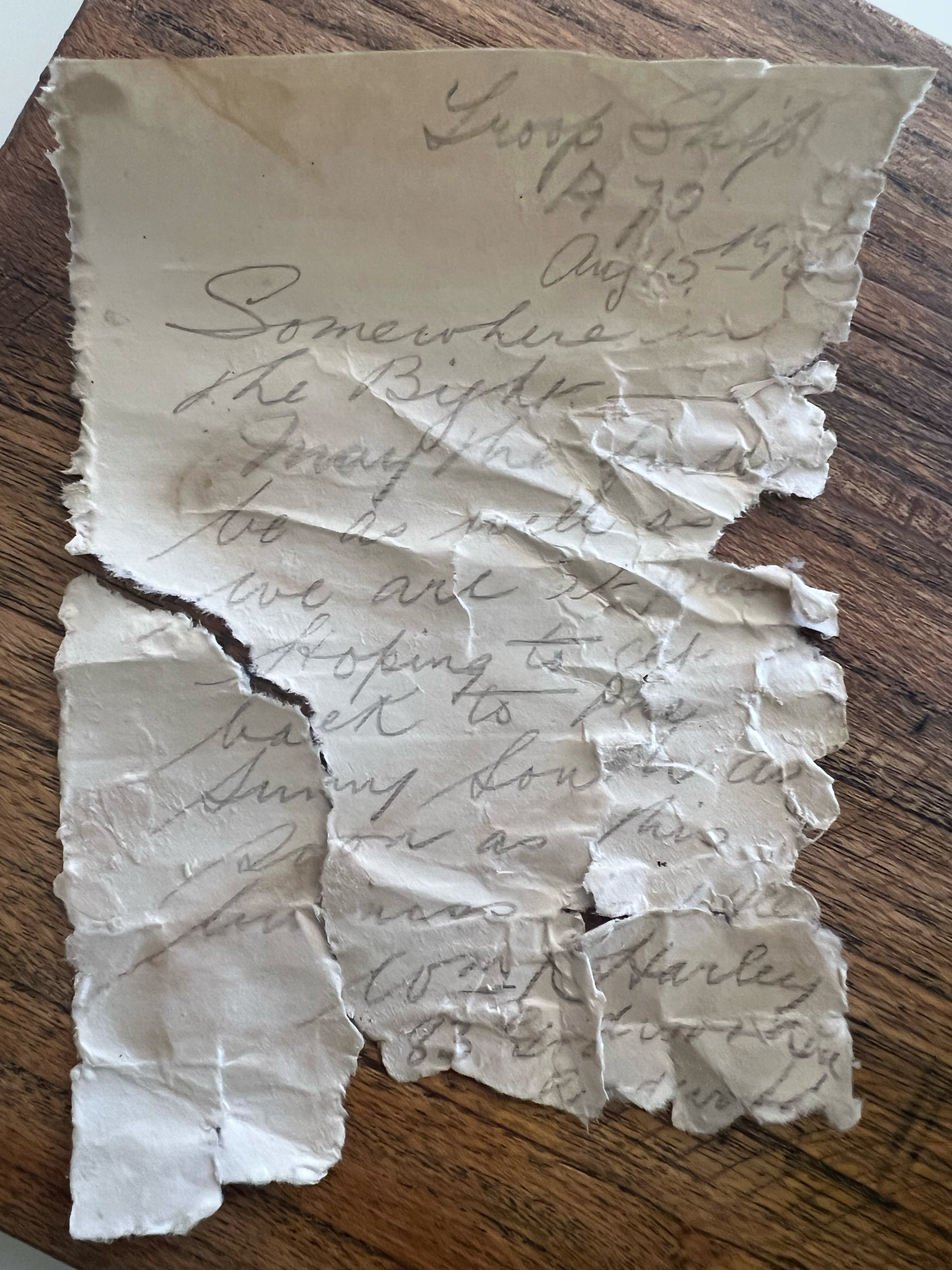 The paper was wet, but the writing was still legible