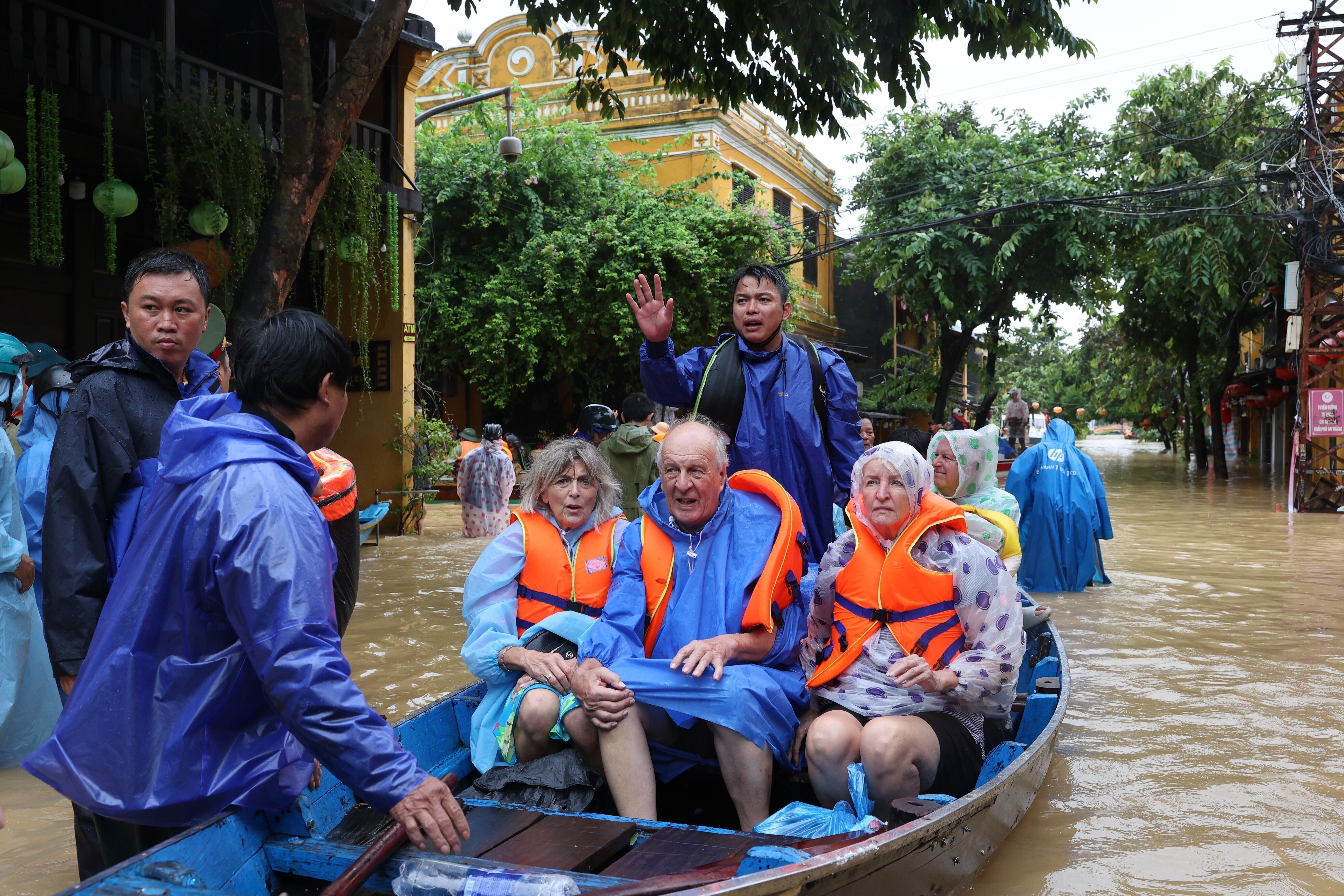 Tourists were evacuated from a number of tourist hotspots following heavy rainfall and flooding