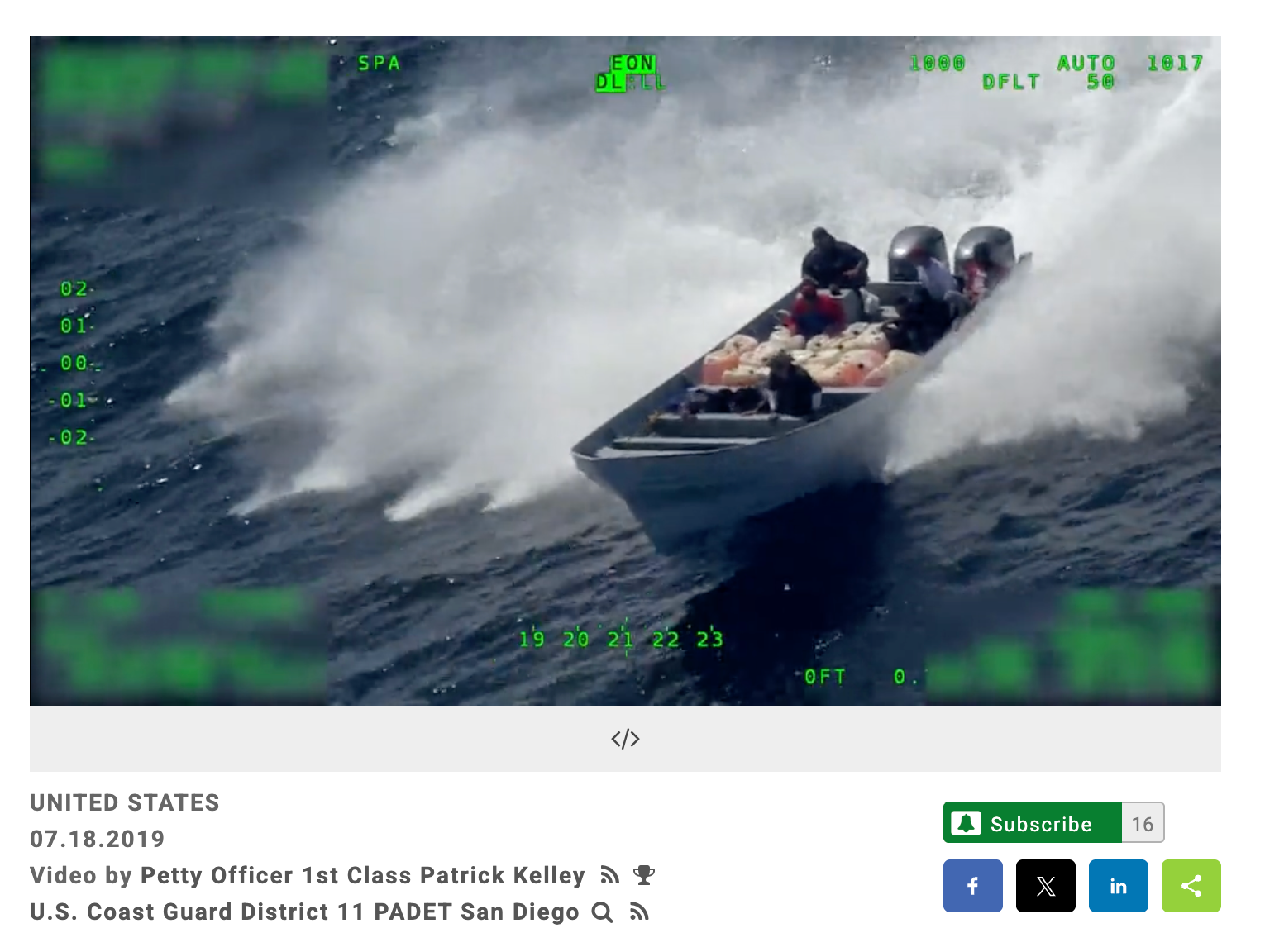 The footage was actually taken from a 2019 operation under the first Trump administration that took place thousands of miles away in international waters in the Pacific Ocean