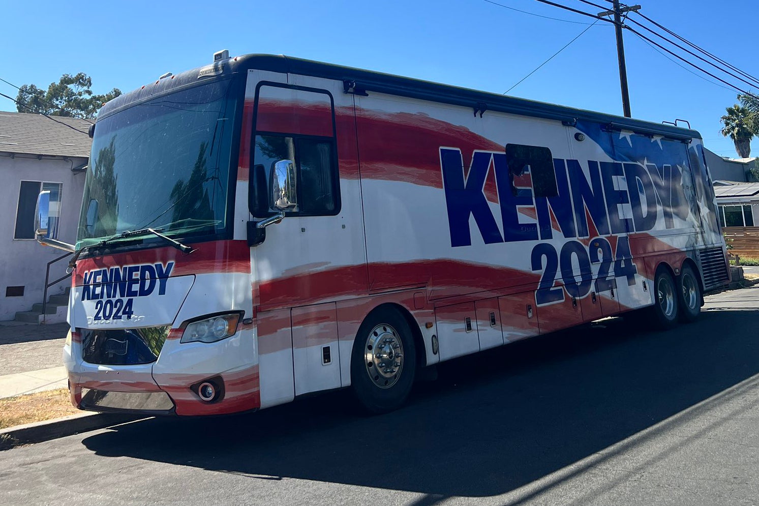 Robert F. Kennedy Jr.’s old campaign bus has been making appearances across the country, though no one knows who has been operating the massive, converted RV
