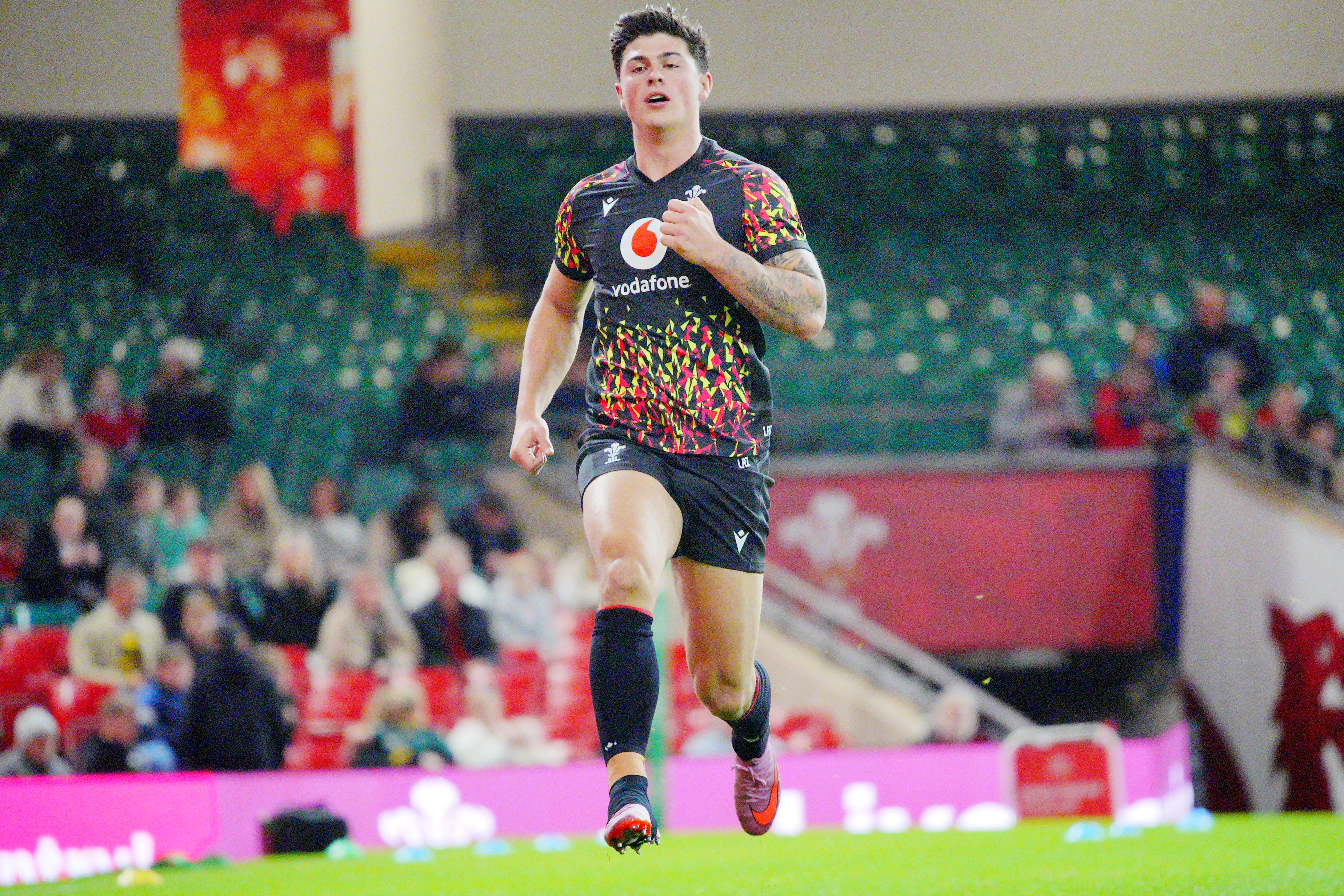 Wales’ Louis Rees-Zammit believes he is even faster after returning to rugby from the NFL (Ben Birchall/PA)