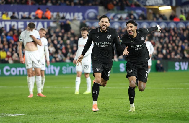 <p>Manchester City came from behind to beat Swansea</p>