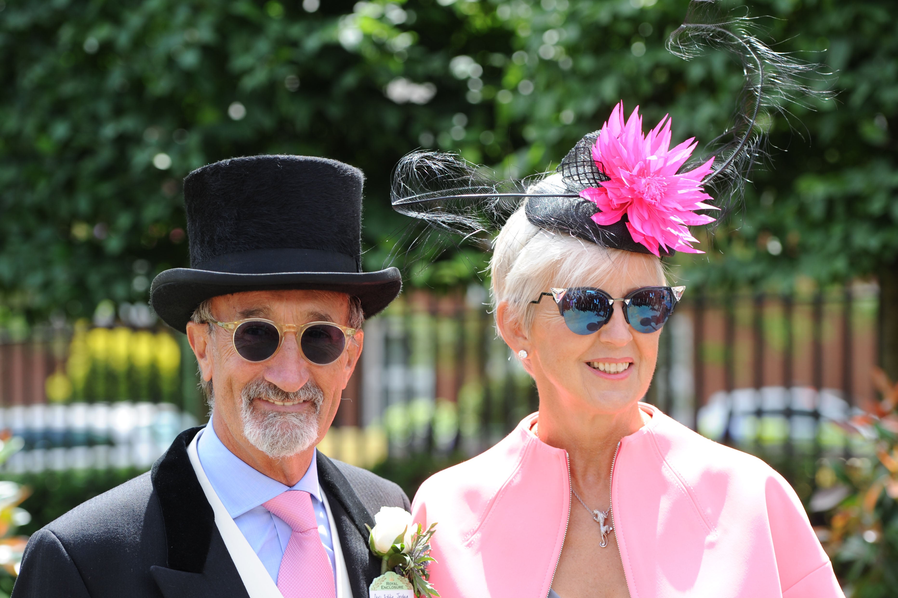 Eddie Jordan with his wife Marie (right) at Royal Ascot in 2014