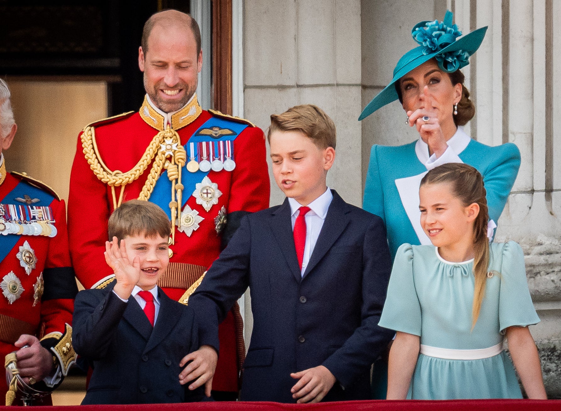 The family on the balcony of Buckingham Palace