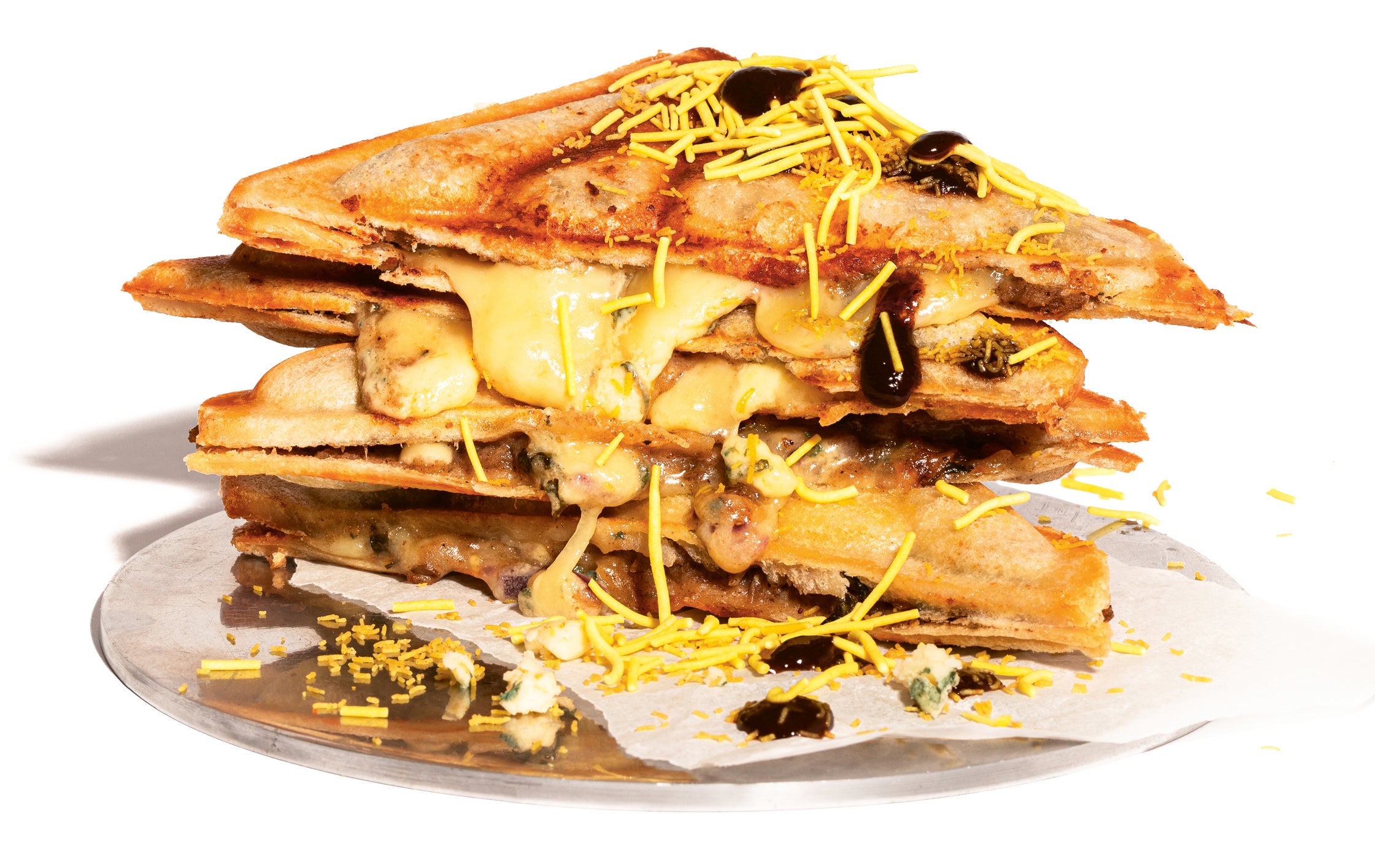 British cheese meets Indian spice in Gurdeep Loyal’s Stilton and tamarind toastie – unapologetically bold