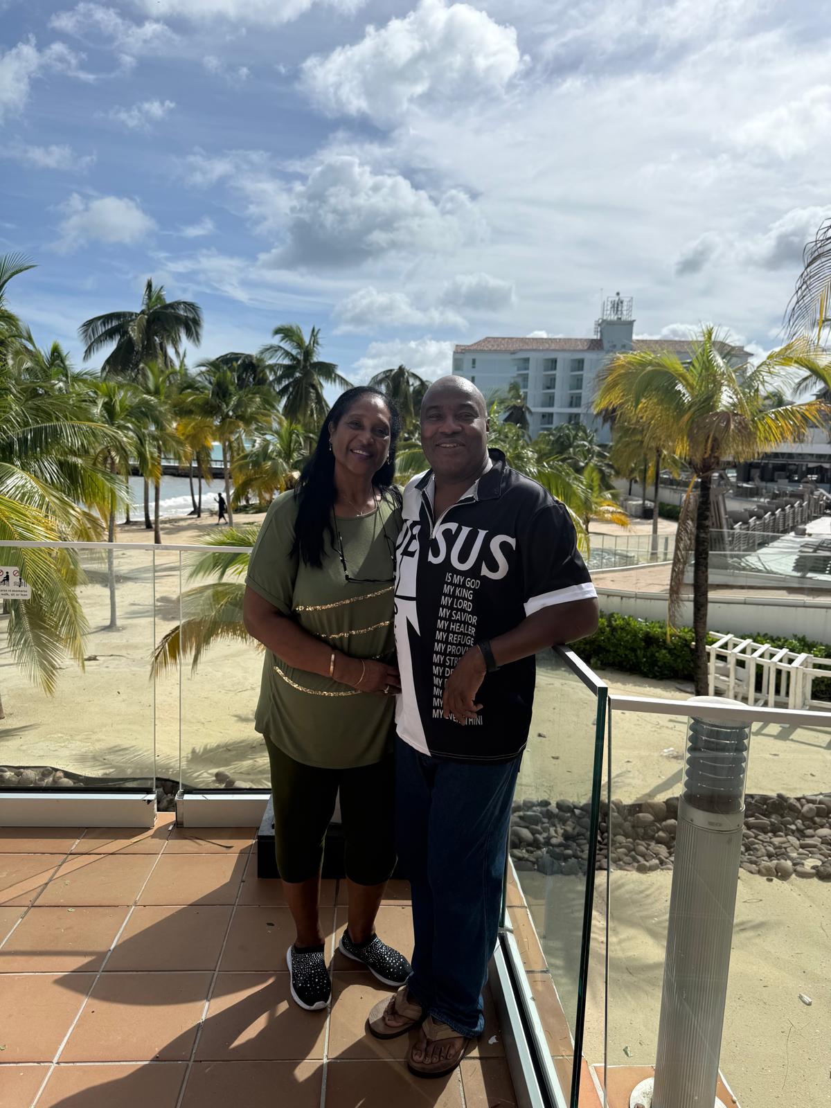 Bertram and Kareen Lily Banton were on holiday when the storm hit