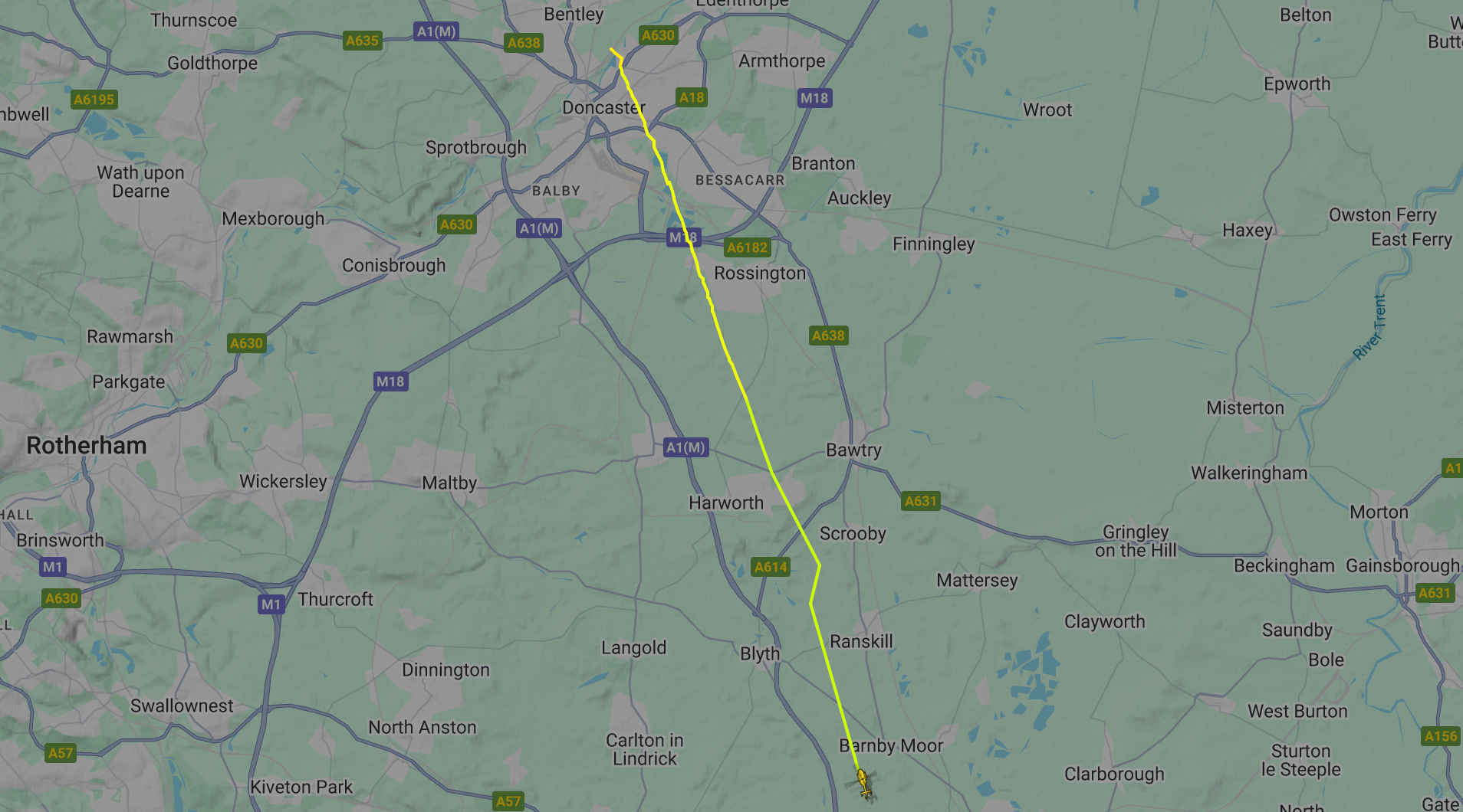 The helicopter departed Gamston airport at around 10am and crashed only a few minutes later