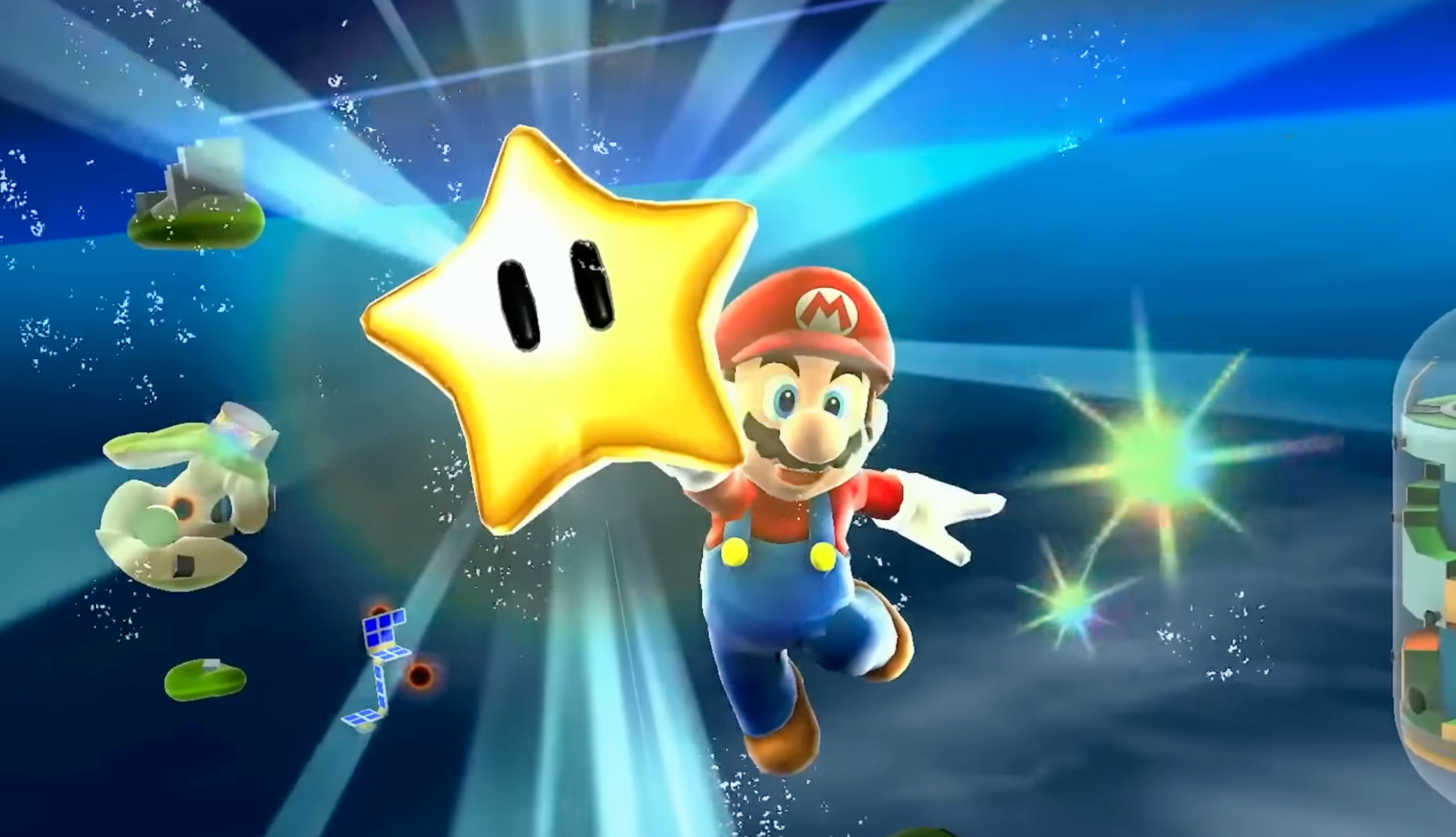 A screenshot from the Super Mario Galaxy + Super Mario Galaxy 2 Nintendo Switch trailer