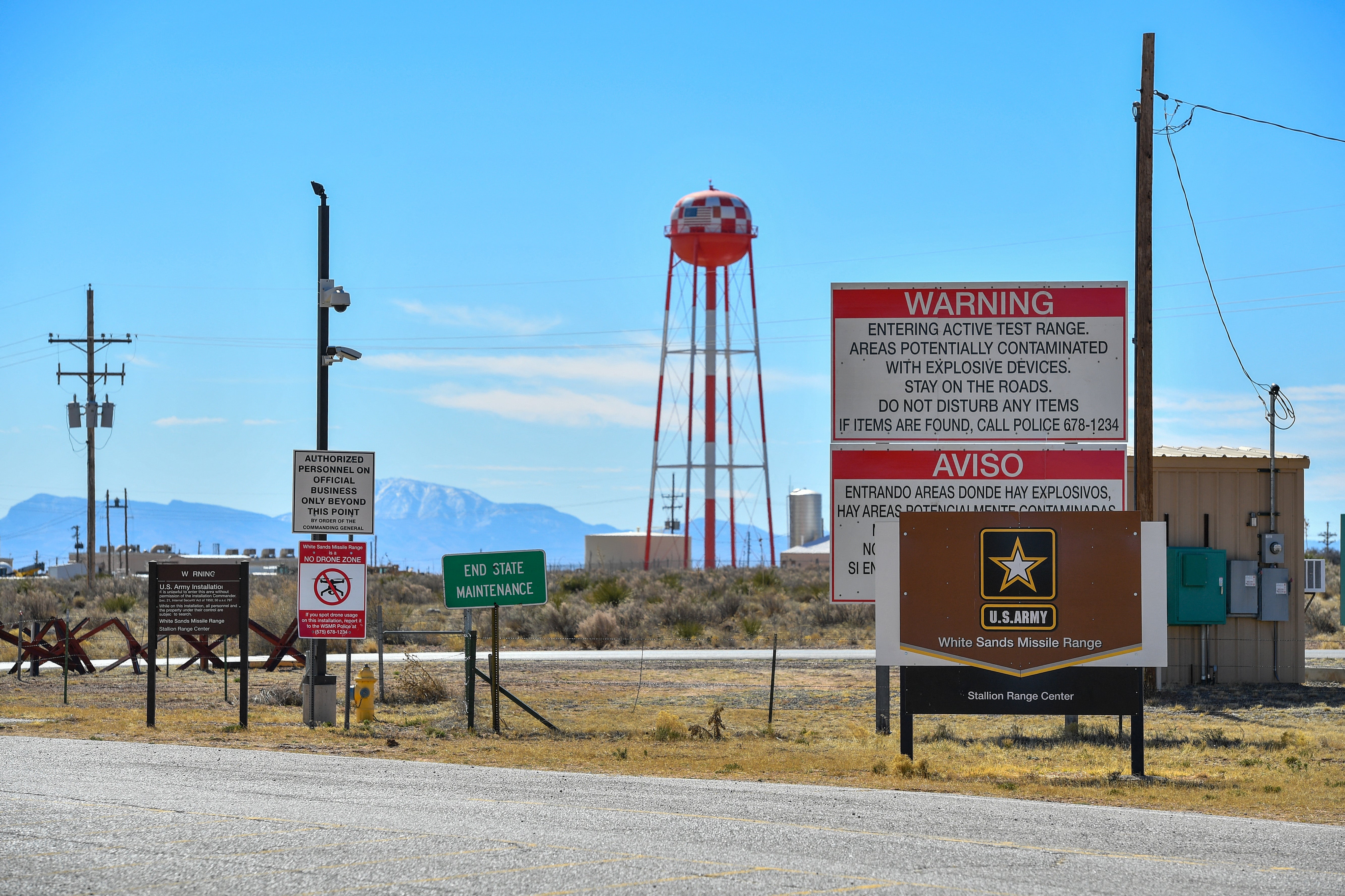 The White Sands Missile Range in New Mexico, home of the Trinity test site, where the world's first atomic bomb exploded July 16, 1945