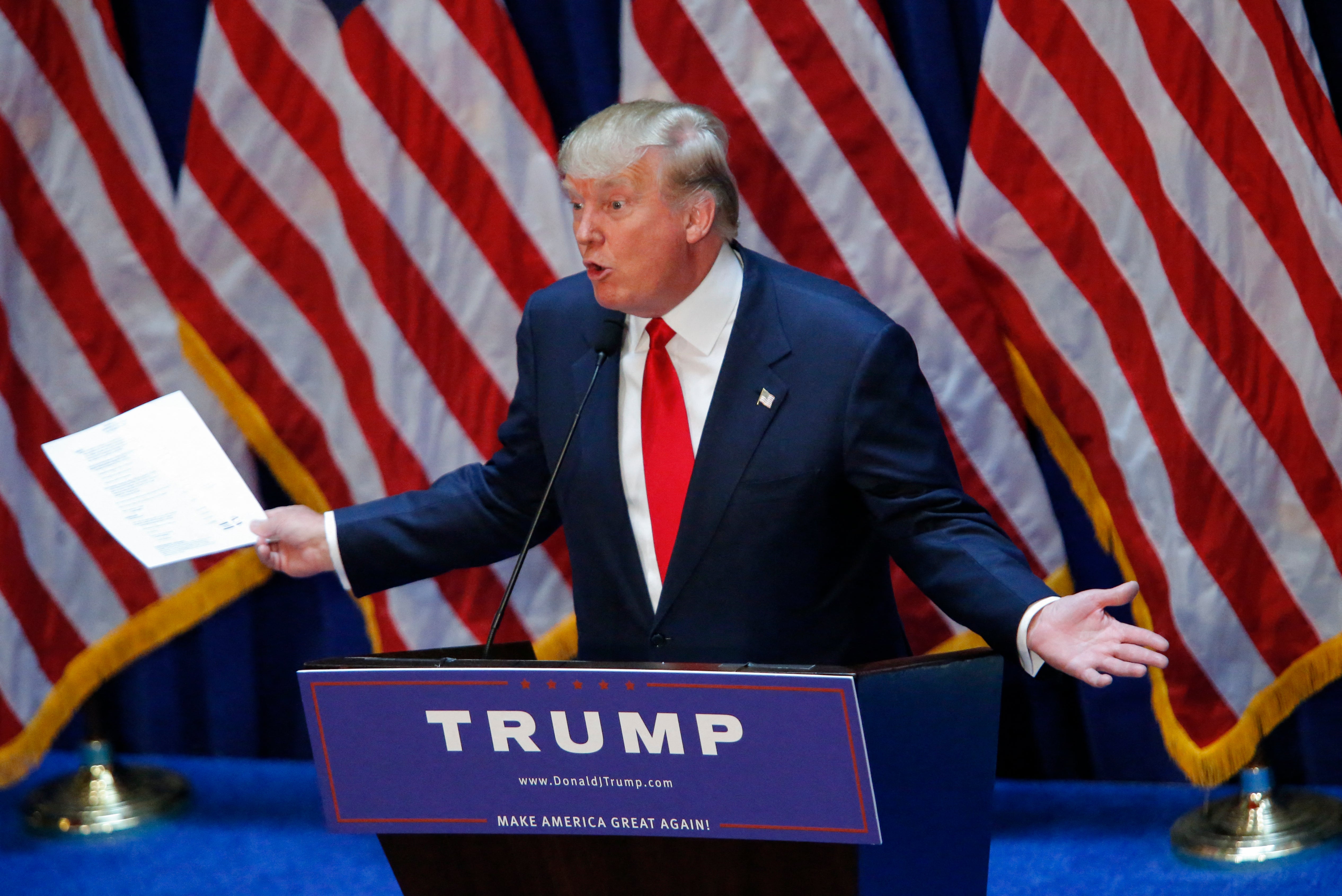 Trump Tower's 'golden escalator' figured prominently into Donald Trump's June 2015 announcement that he would be running for president. It now is at the center of a slip-and-fall lawsuit filed by an elderly New York City woman