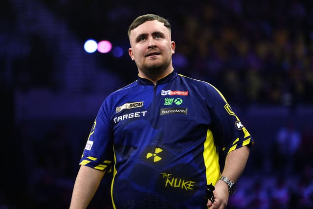 Luke Littler is unhappy about being forced to withdraw from an event in Wigan (Peter Byrne/PA)
