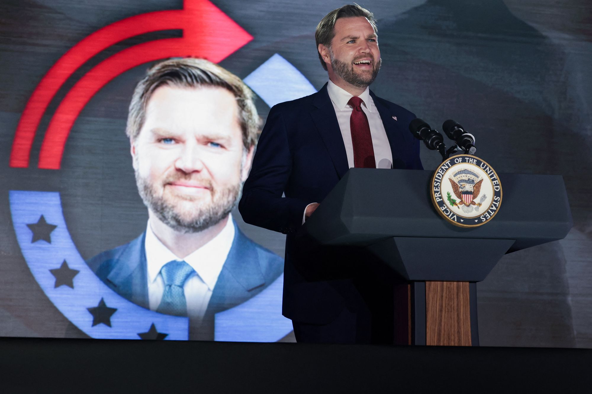 Vice President JD Vance was confronted at a Turning Point USA event Wednesday night as he called for a slowdown in legal immigration