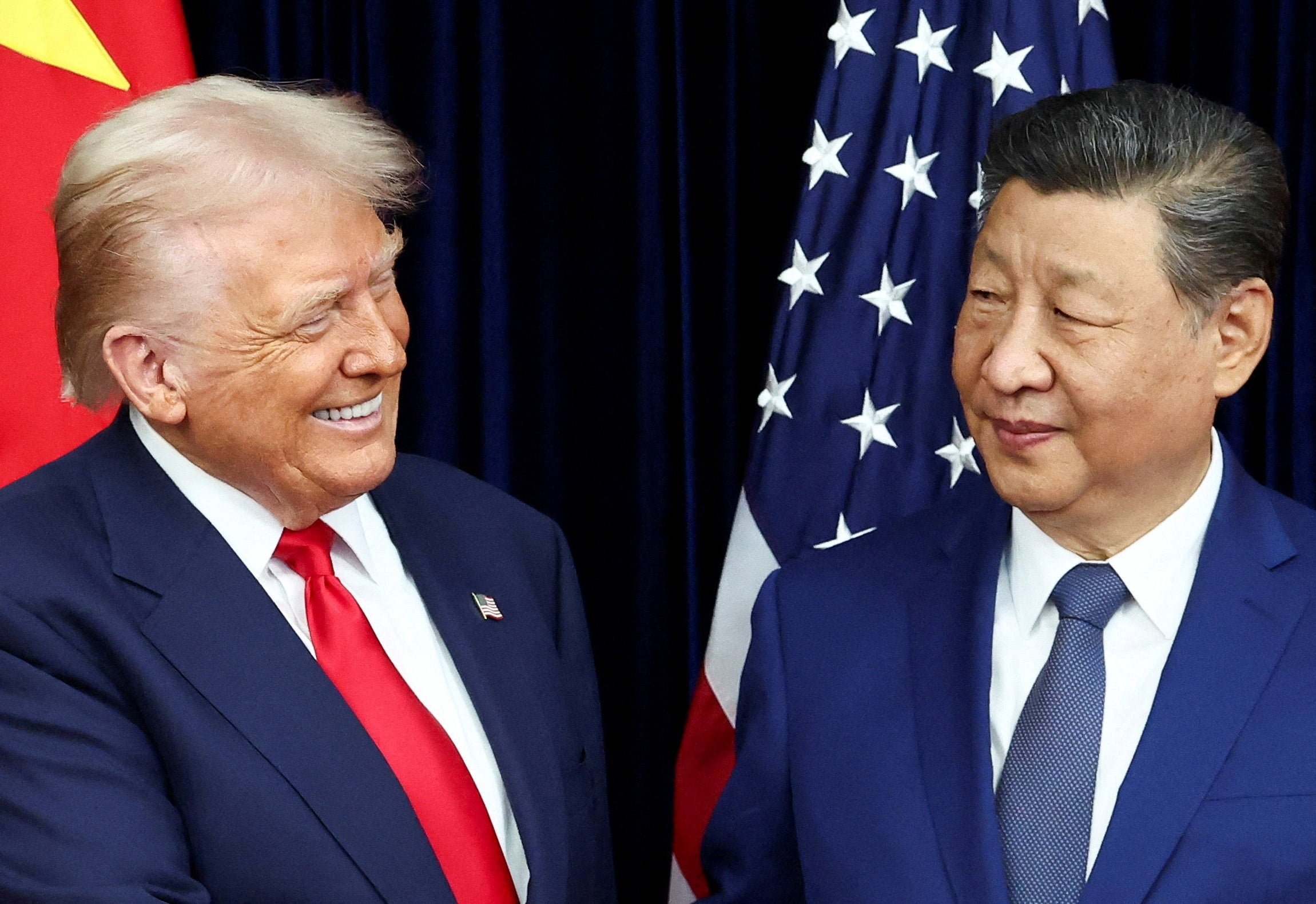 ‘Amazing’: The US president has hailed the meeting with Xi a success