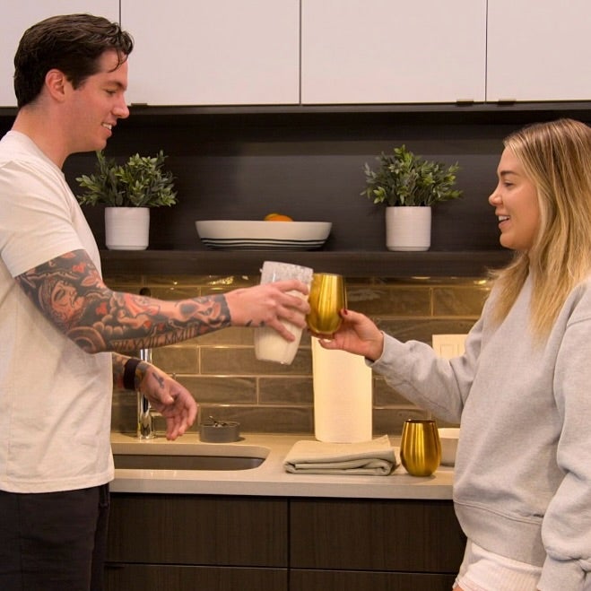 Walerius connected early on in the pods with single father Jordan Keltner (left)