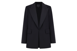 M&S x 16Arlington wool blend satin tailored black blazer