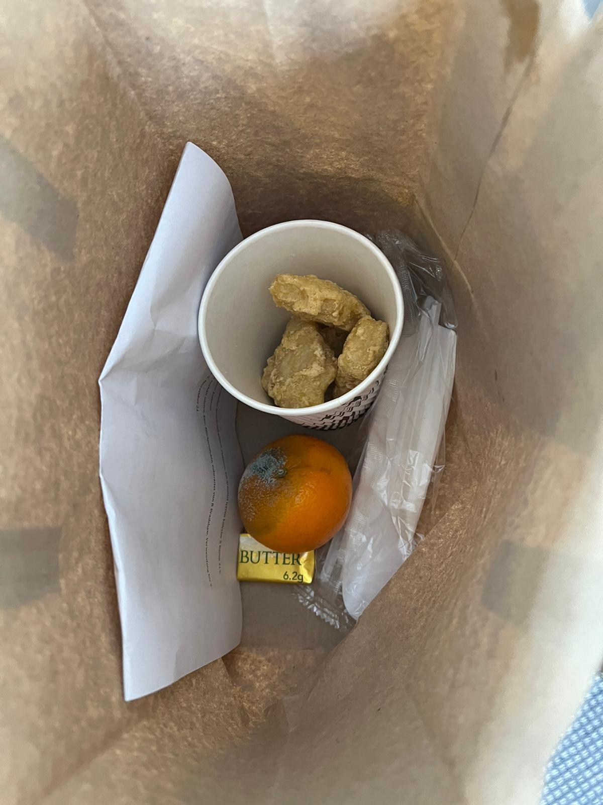 A typical hotel lunch in a migrant hotel