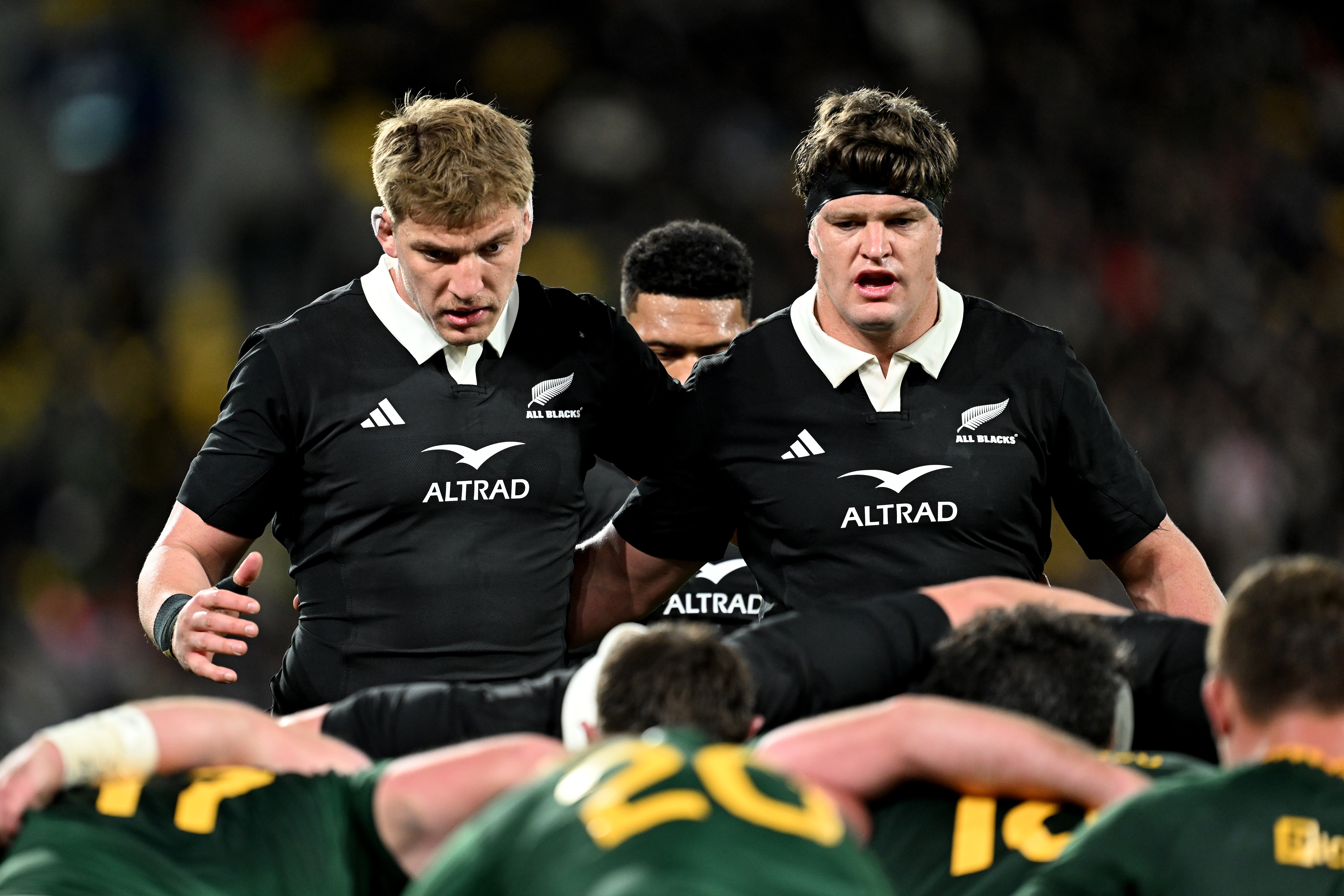 Fabian Holland (left) could pack down alongside All Blacks skipper Scott Barrett